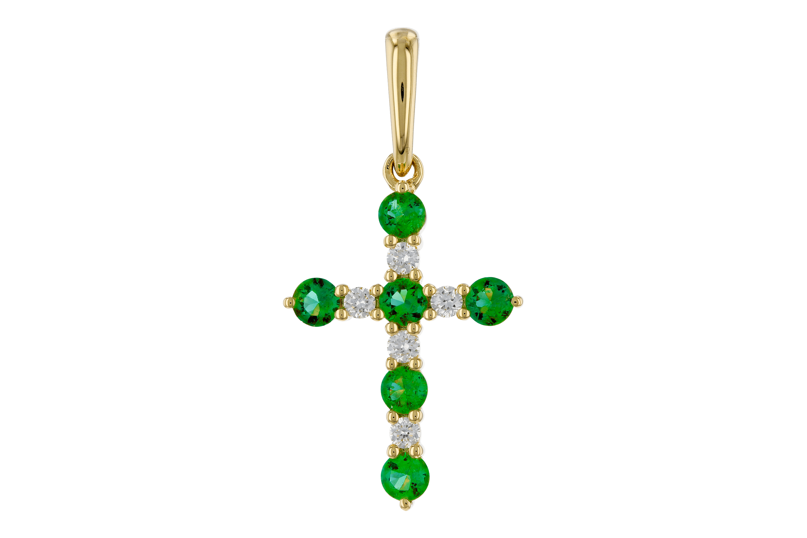 K274-65780: PENDANT .27 TW EMERALD .35 TGW