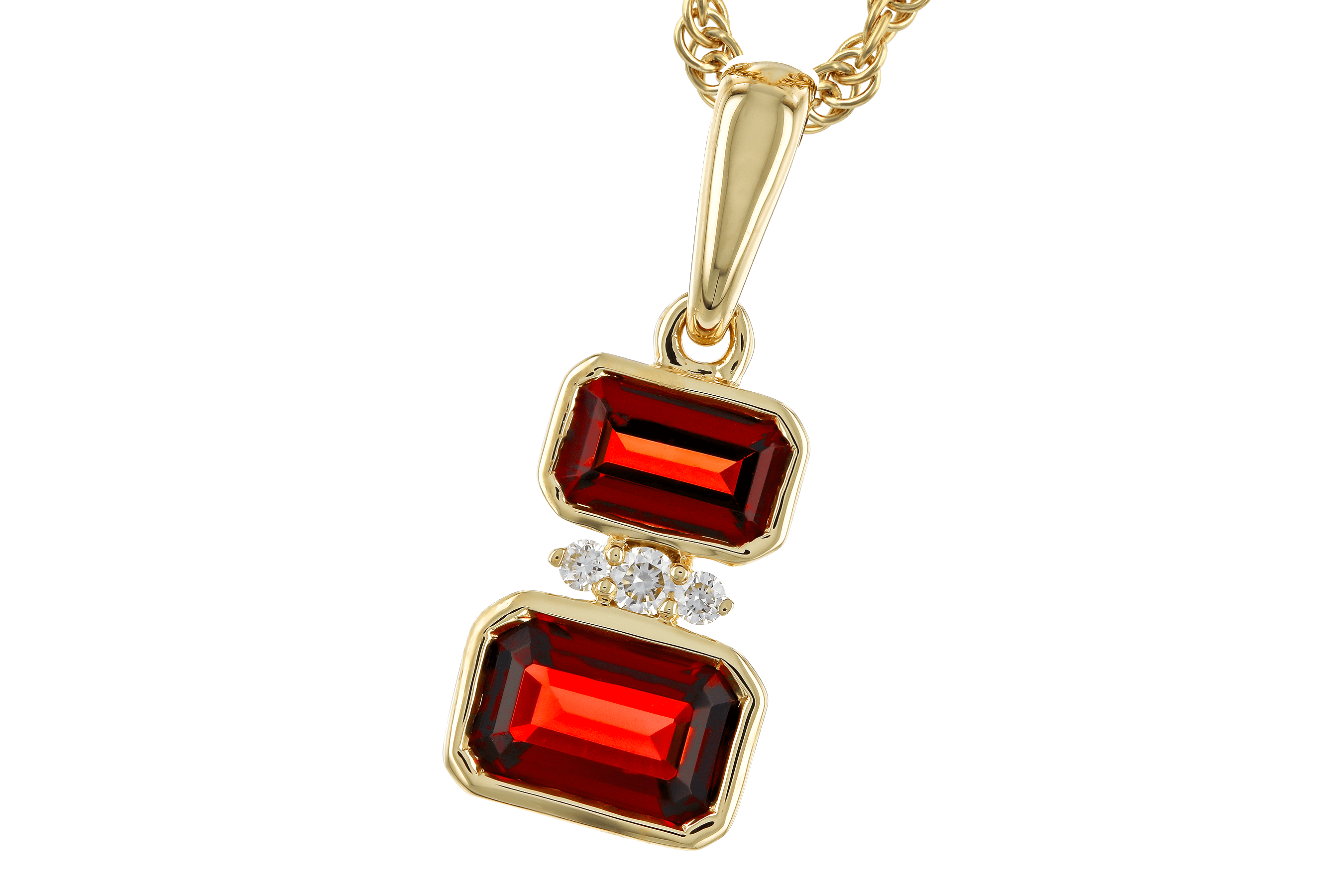 K274-65789: NECK .98 TW GARNET 1.01 TGW