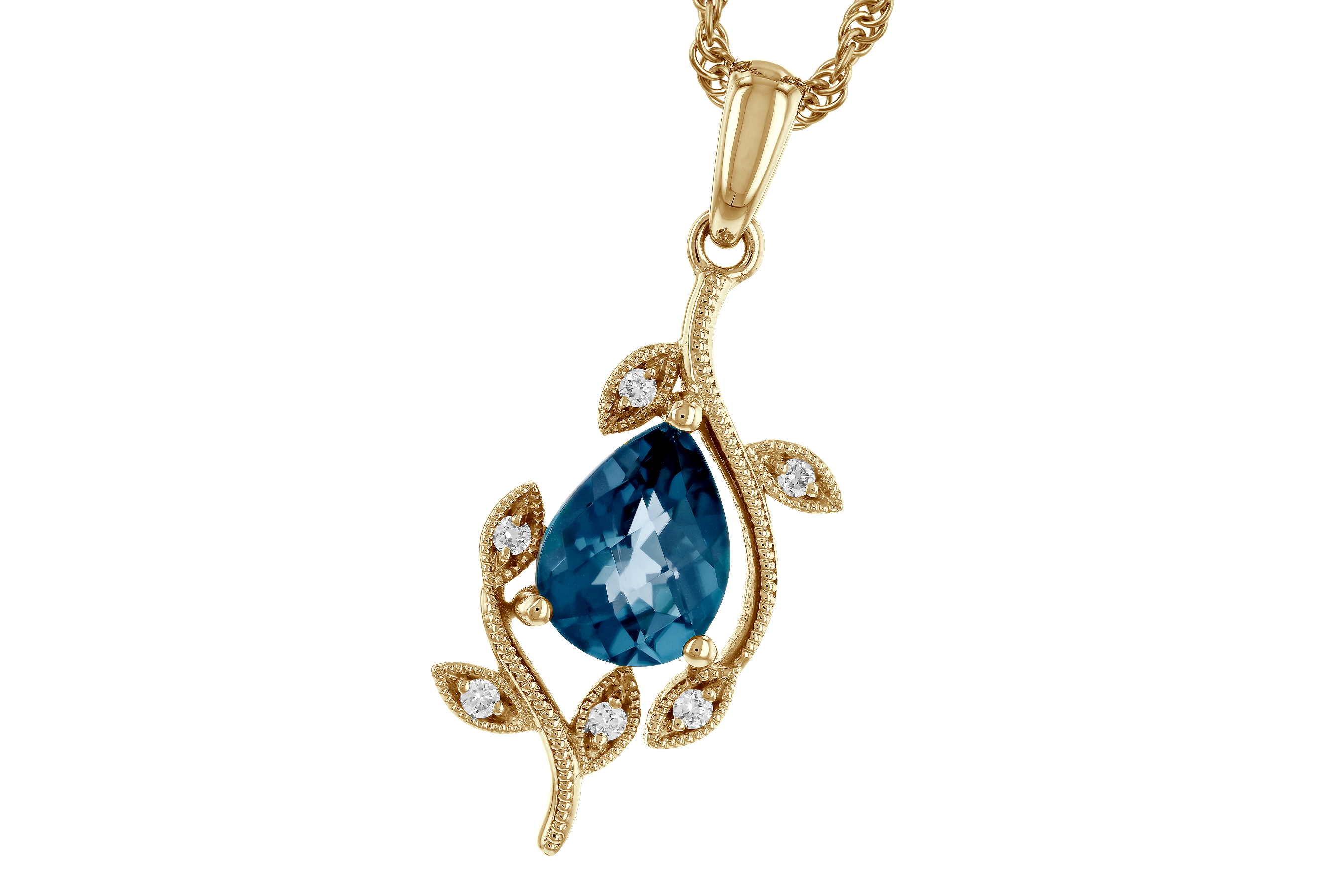 K274-67607: NECK 1.20 LONDON BLUE TOPAZ 1.25 TGW (8x6MM LBT)