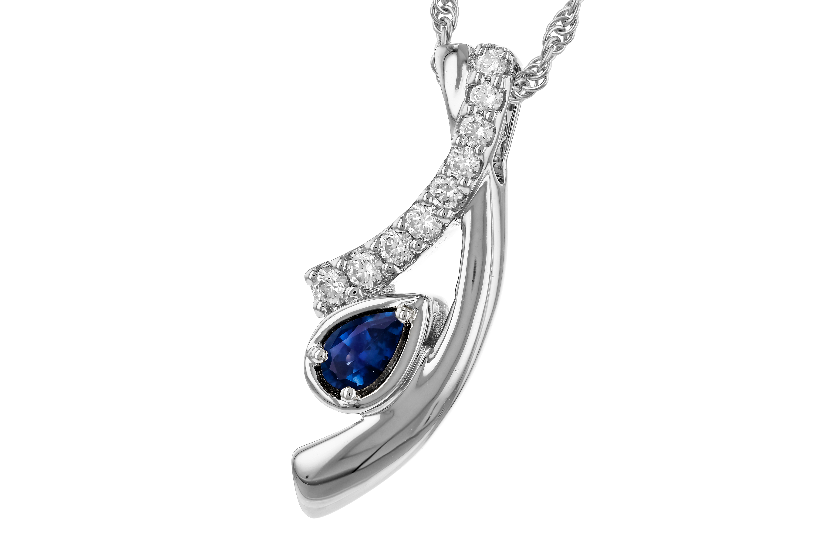 K274-69371: NECKLACE .23 SAPP .40 TGW (5x3 SAPP)