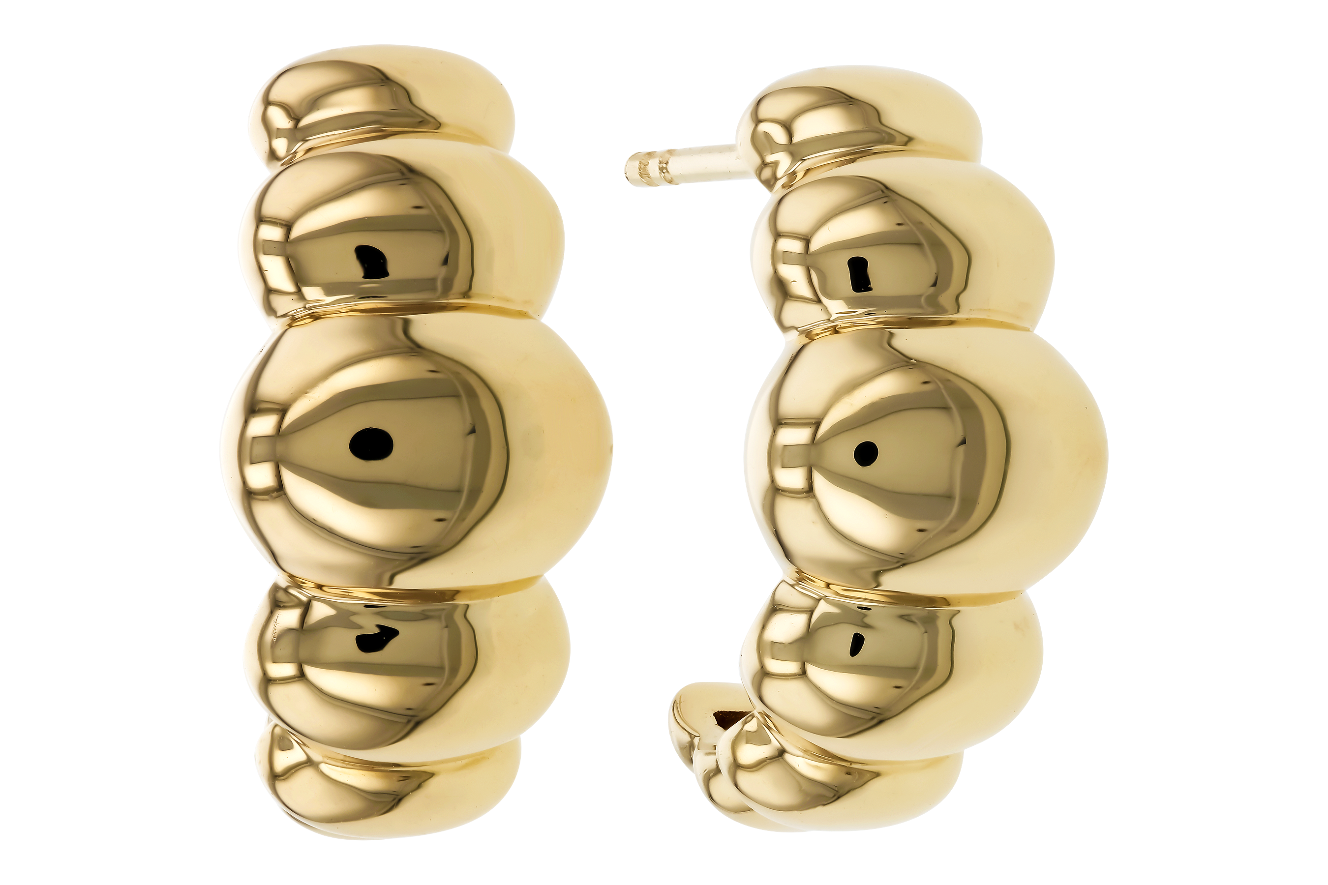 K274-69416: GOLD EARRINGS (18MM)