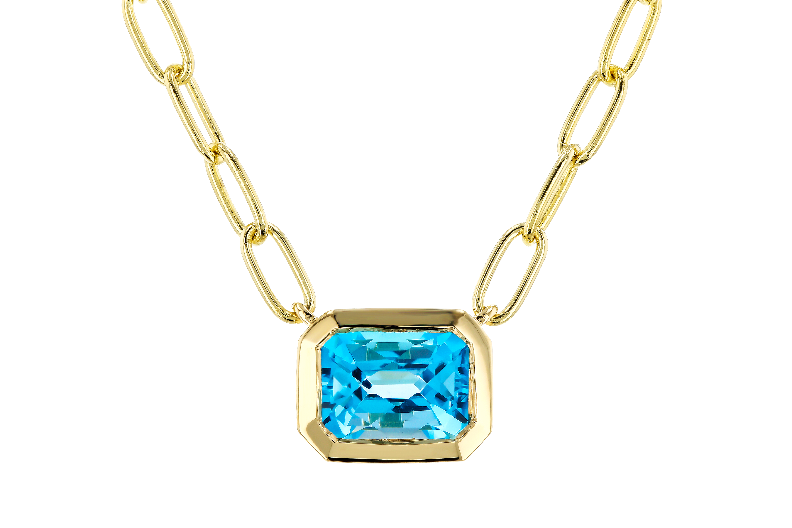 K274-69443: NECKLACE 1.20 SWISS BLUE TOPAZ (18")