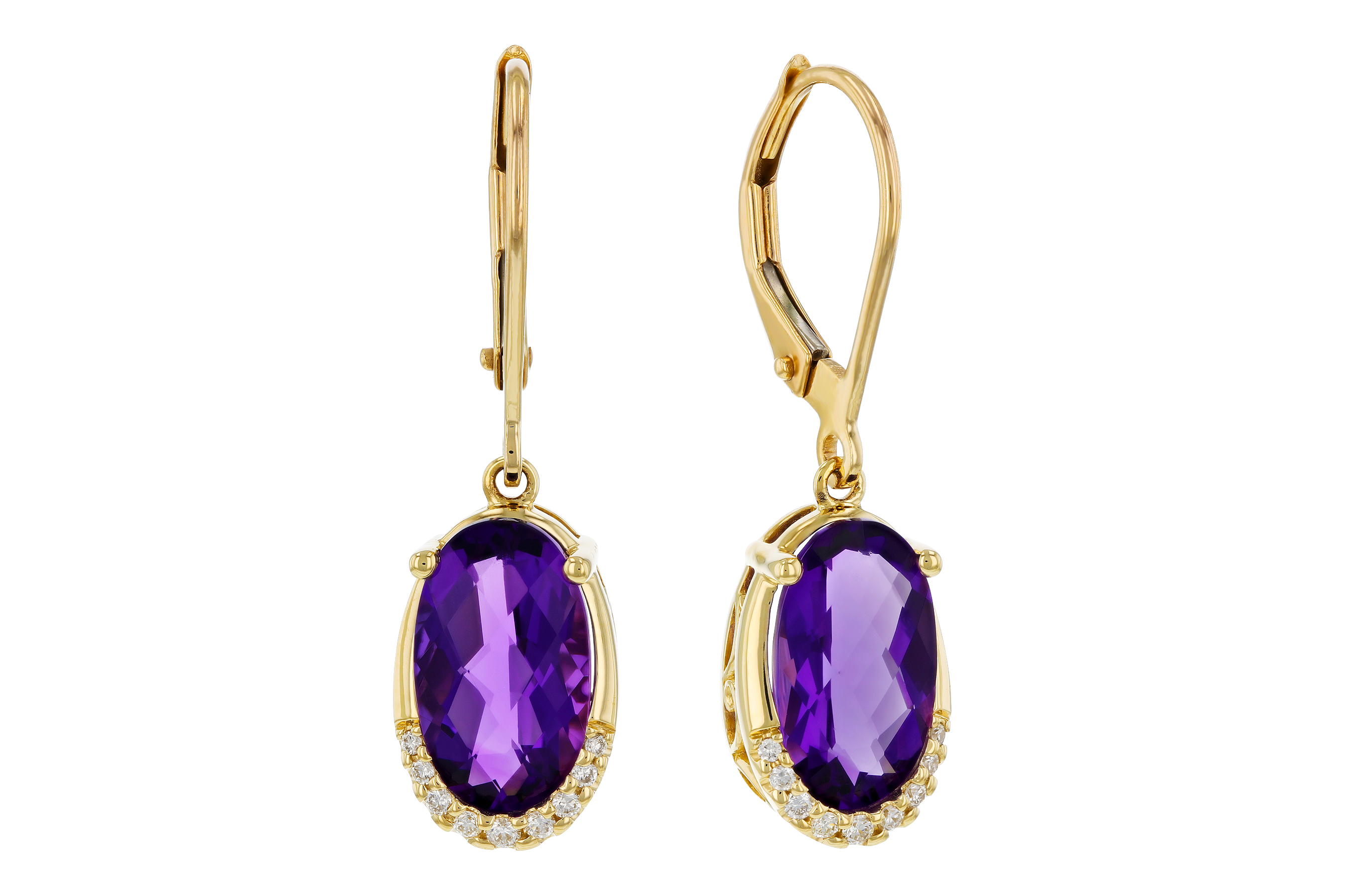 K274-71271: EARRINGS 2.70 TW AMETHYST 2.78 TGW (10x6MM OV)