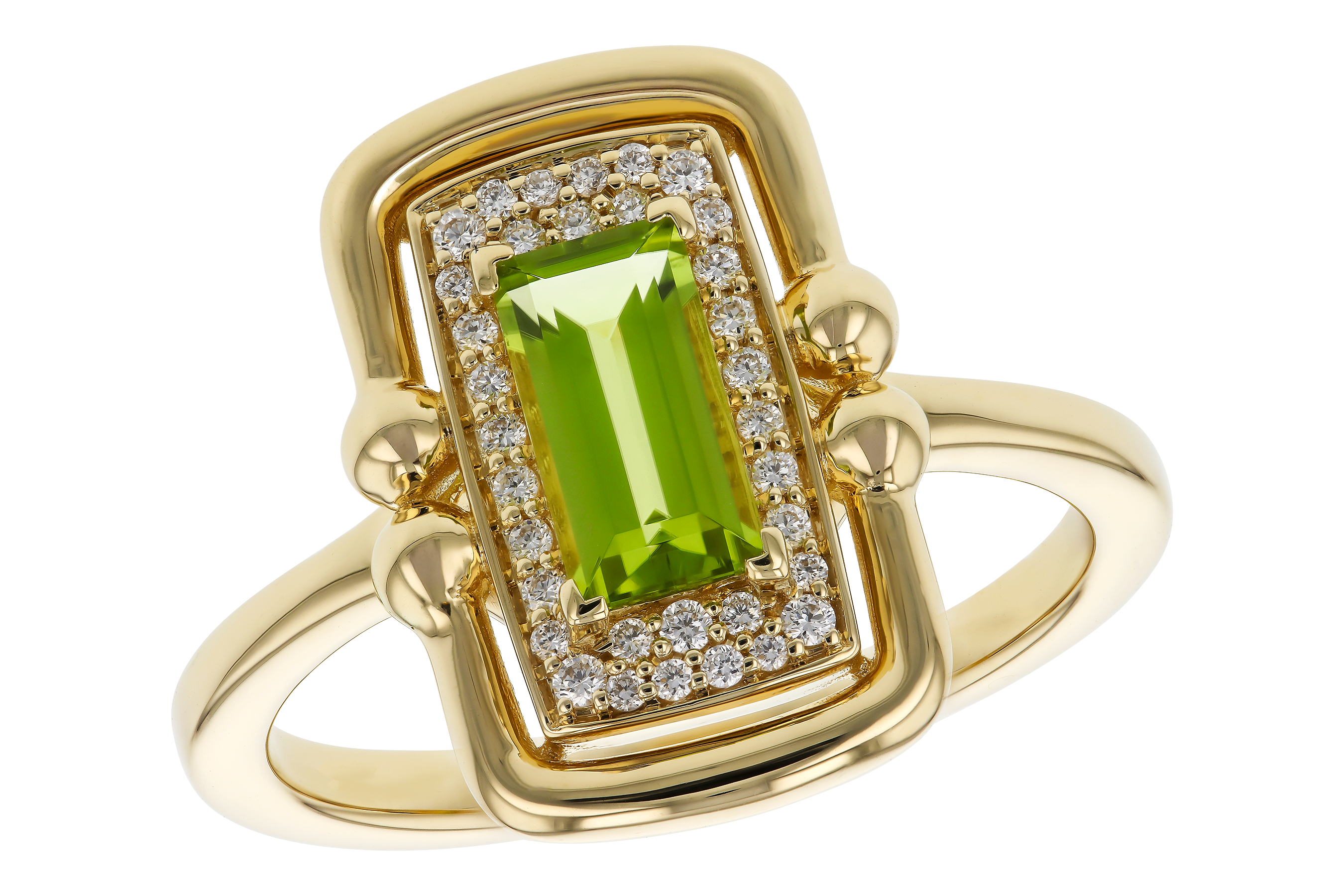K274-72107: LDS RG .72 PERIDOT .84 TGW (8x4MM PER)