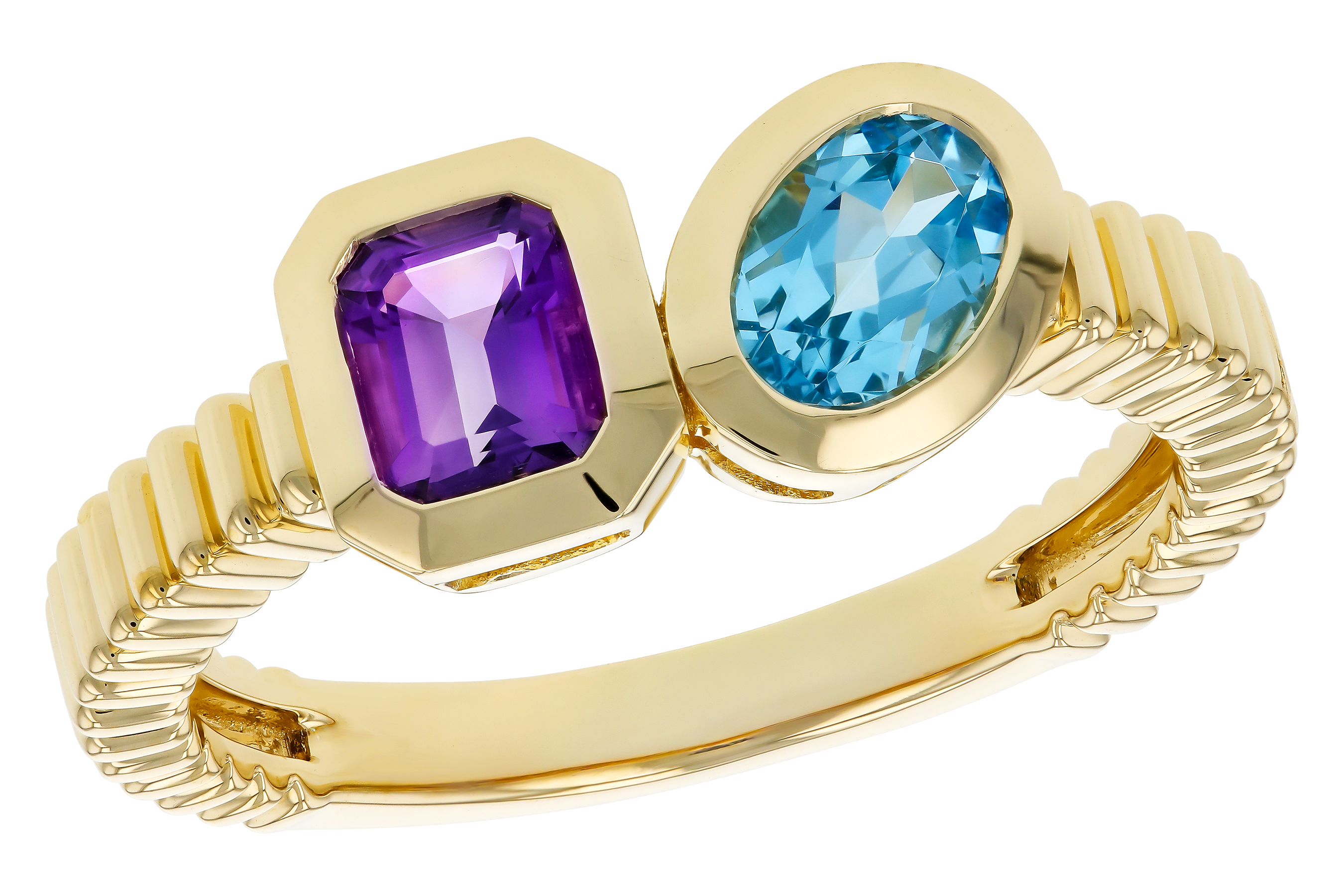 K274-72116: LDS RG .82 TW SEMI-PRECIOUS (AMY,SWISS BT)