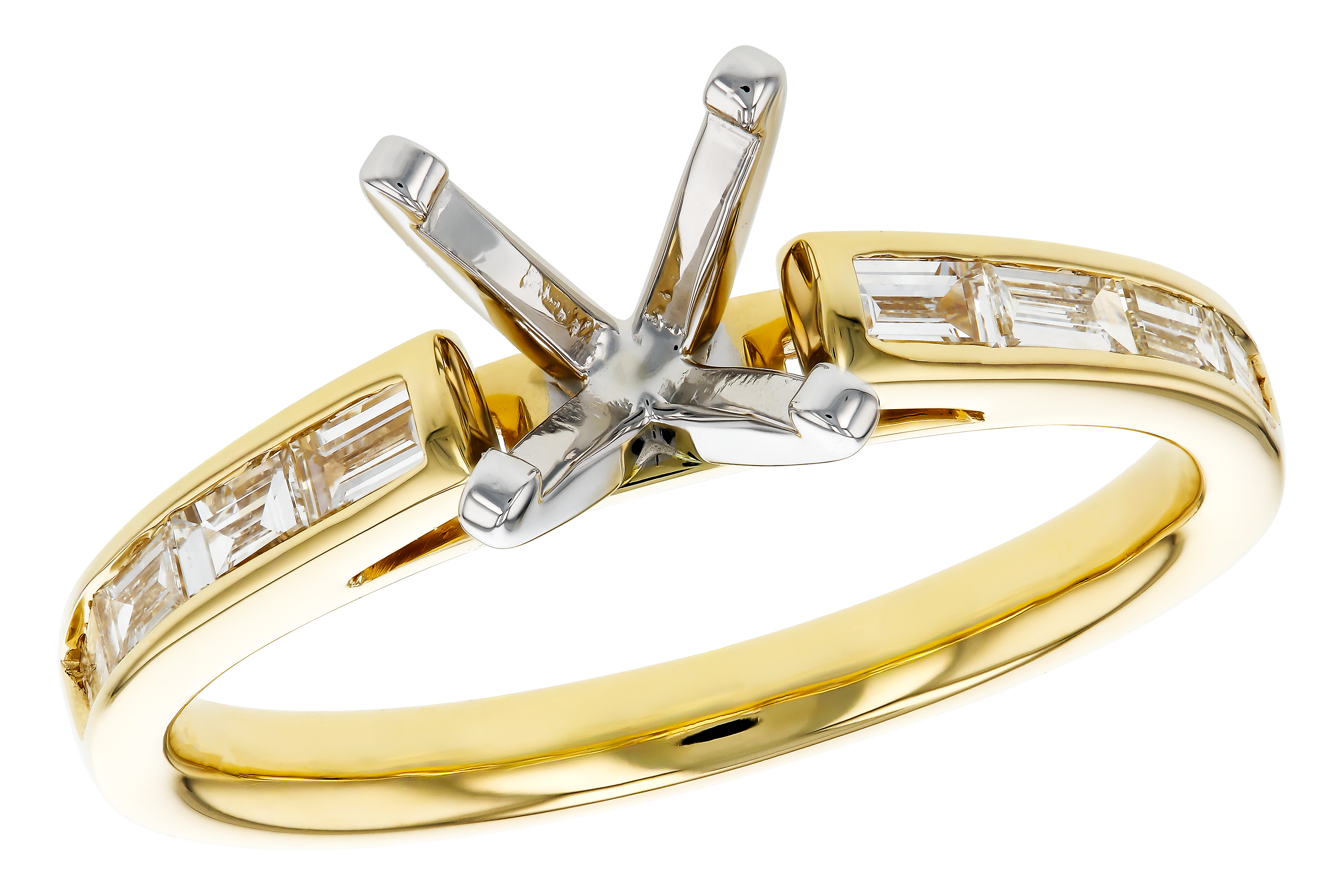 K275-54834: LDS SEMI DIA RG .38 TW BAGUETTES