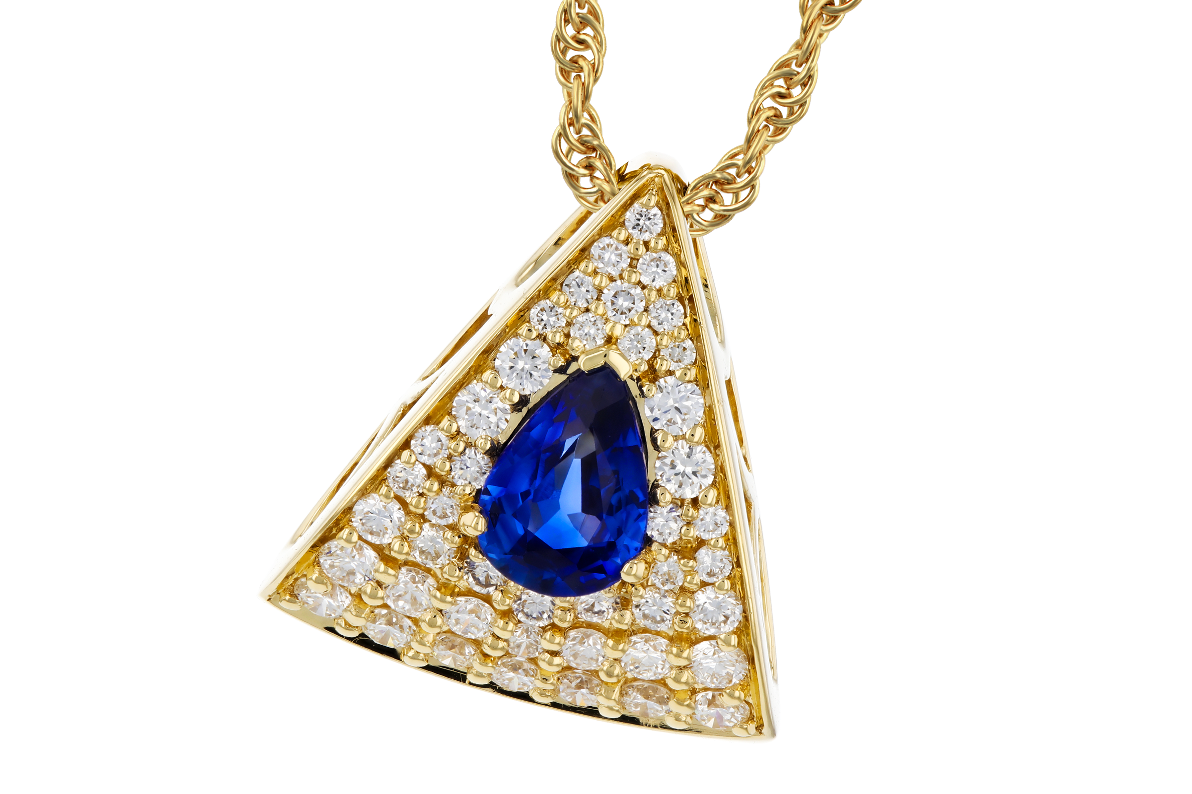 K275-56716: NECKLACE .51 SAPPHIRE .85 TGW (6x4MM SA)