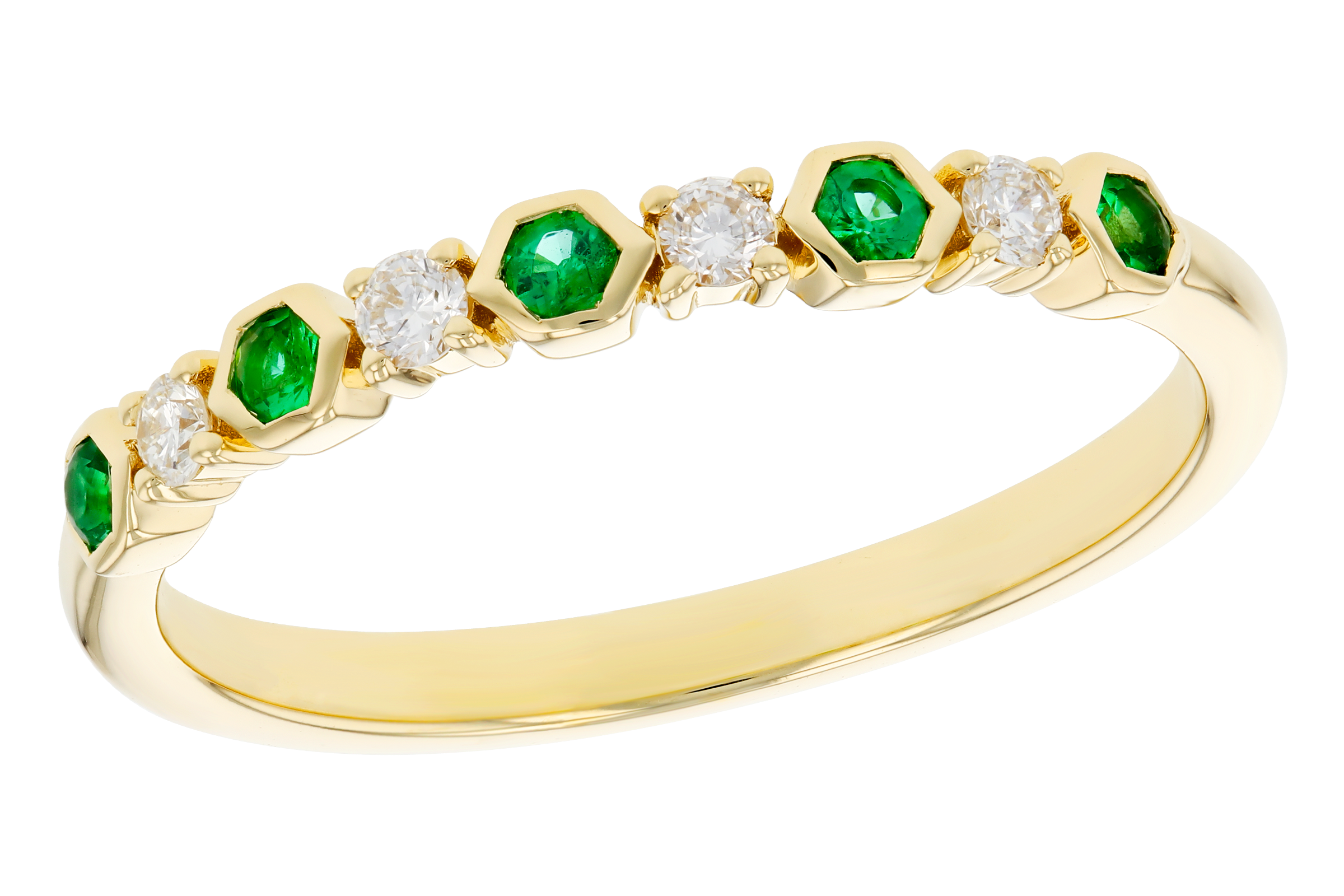 K275-57580: LDS WED RG .10 TW EMERALD .20 TGW