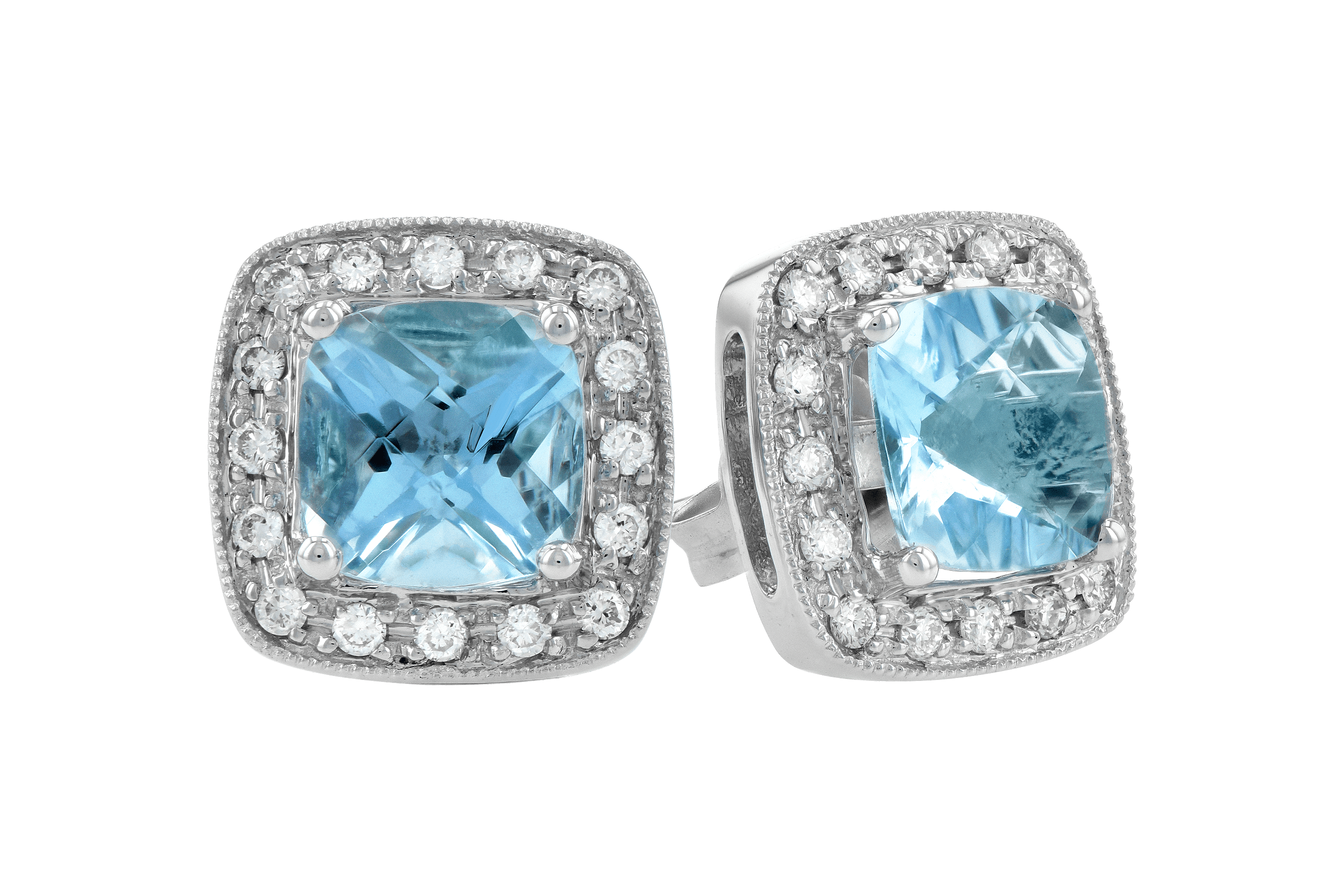 L095-59452: EARRINGS 1.55 AQUA 1.75 TGW
