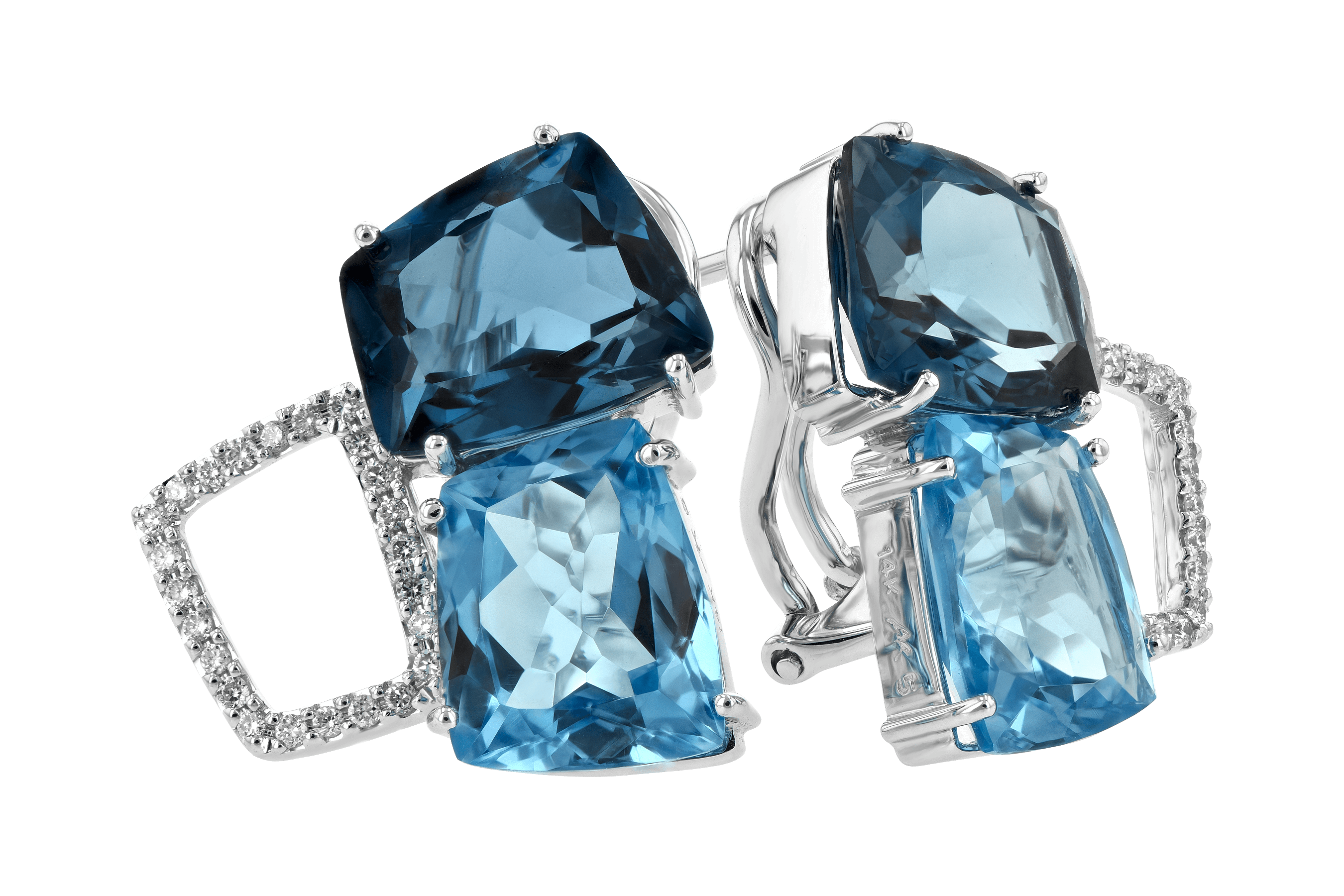 L188-30361: EARR 10.80 BLUE TOPAZ 11.00 TGW