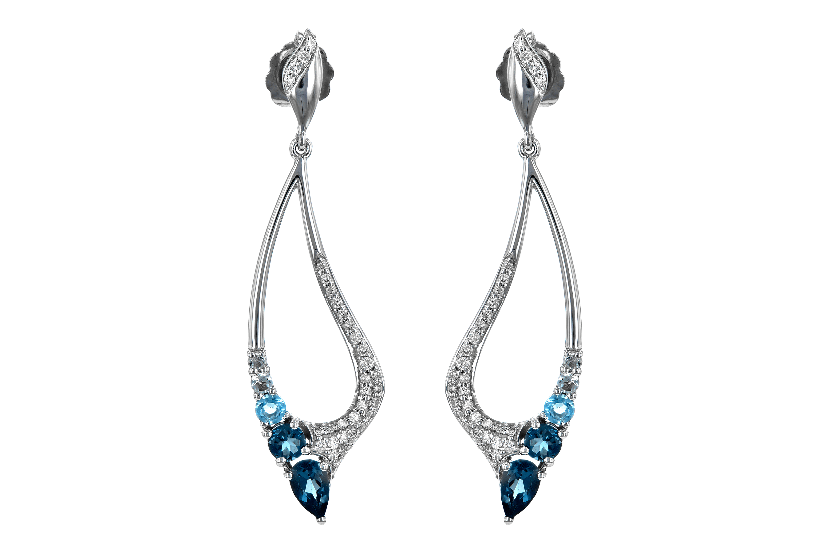 L189-24834: EARR .98 BLUE TOPAZ 1.25 TGW