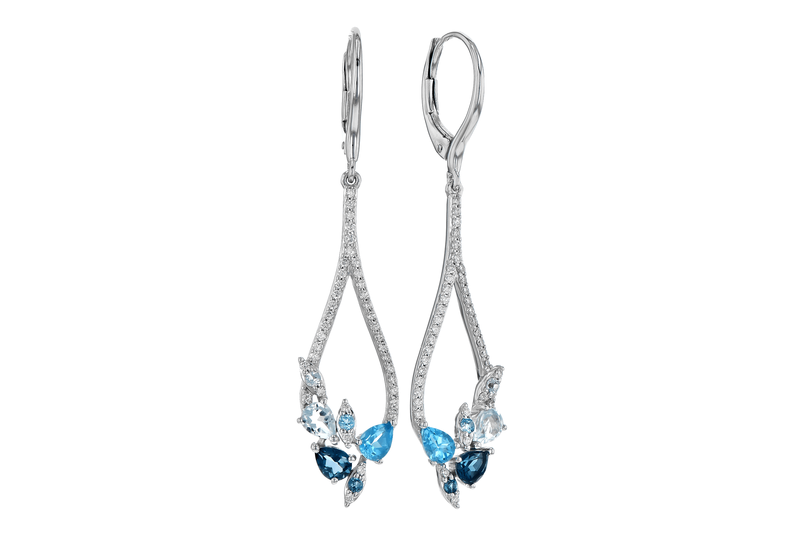 L272-85789: EARR 1.08 BLUE TOPAZ 1.35 TGW