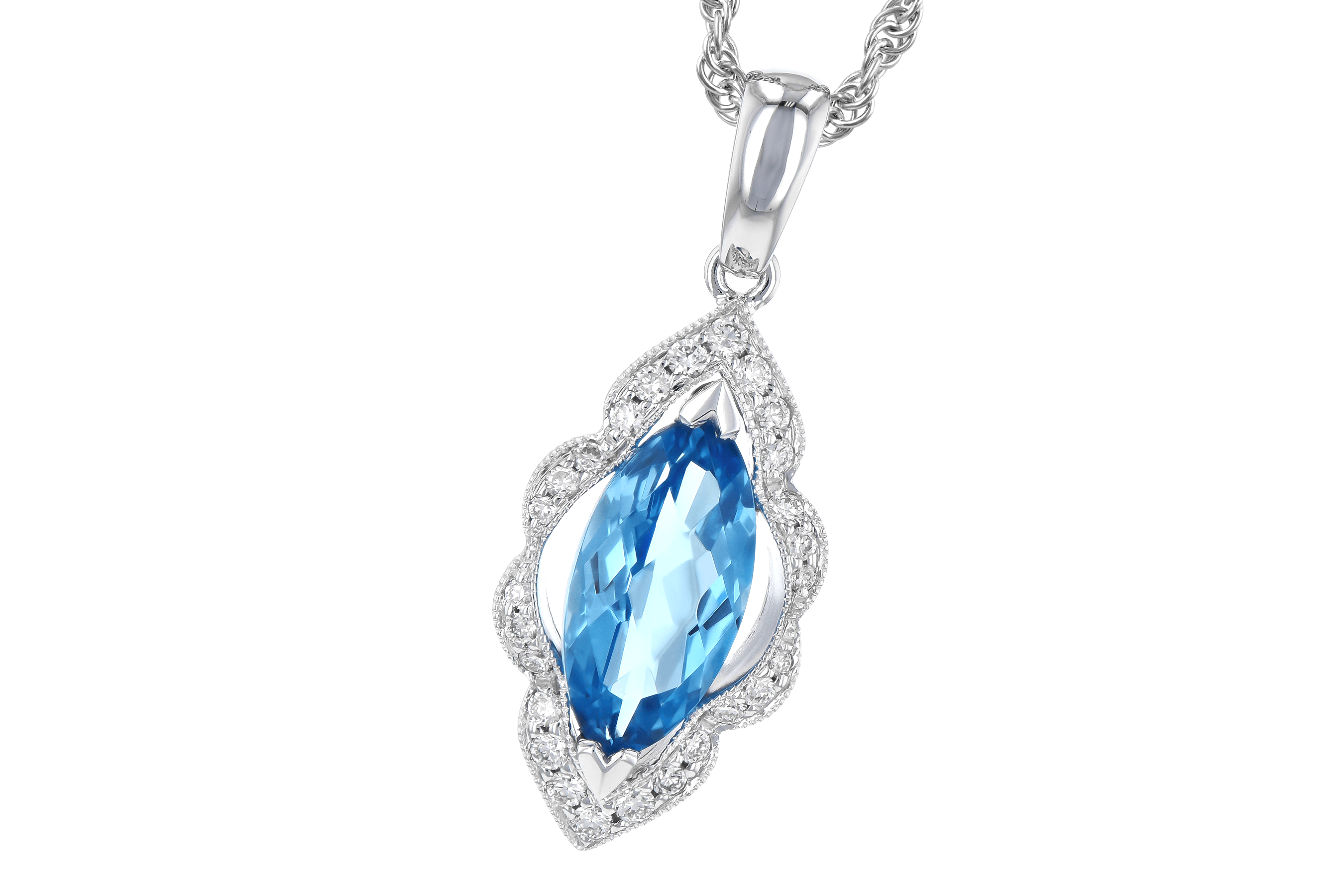 L272-88534: NECK 1.26 BLUE TOPAZ 1.37 TGW