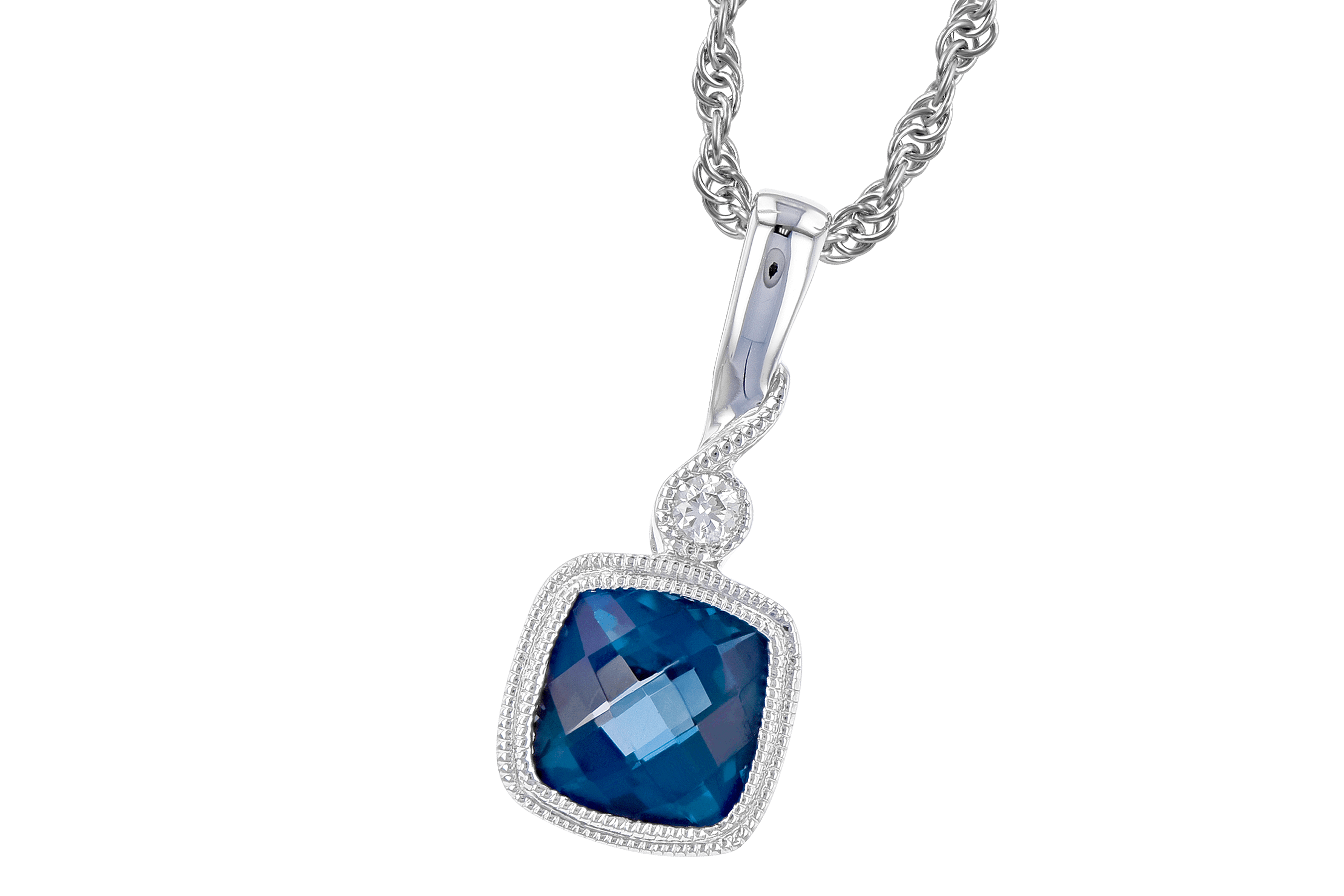 L273-73007: NECK 1.05 LONDON BLUE TOPAZ 1.07 TGW