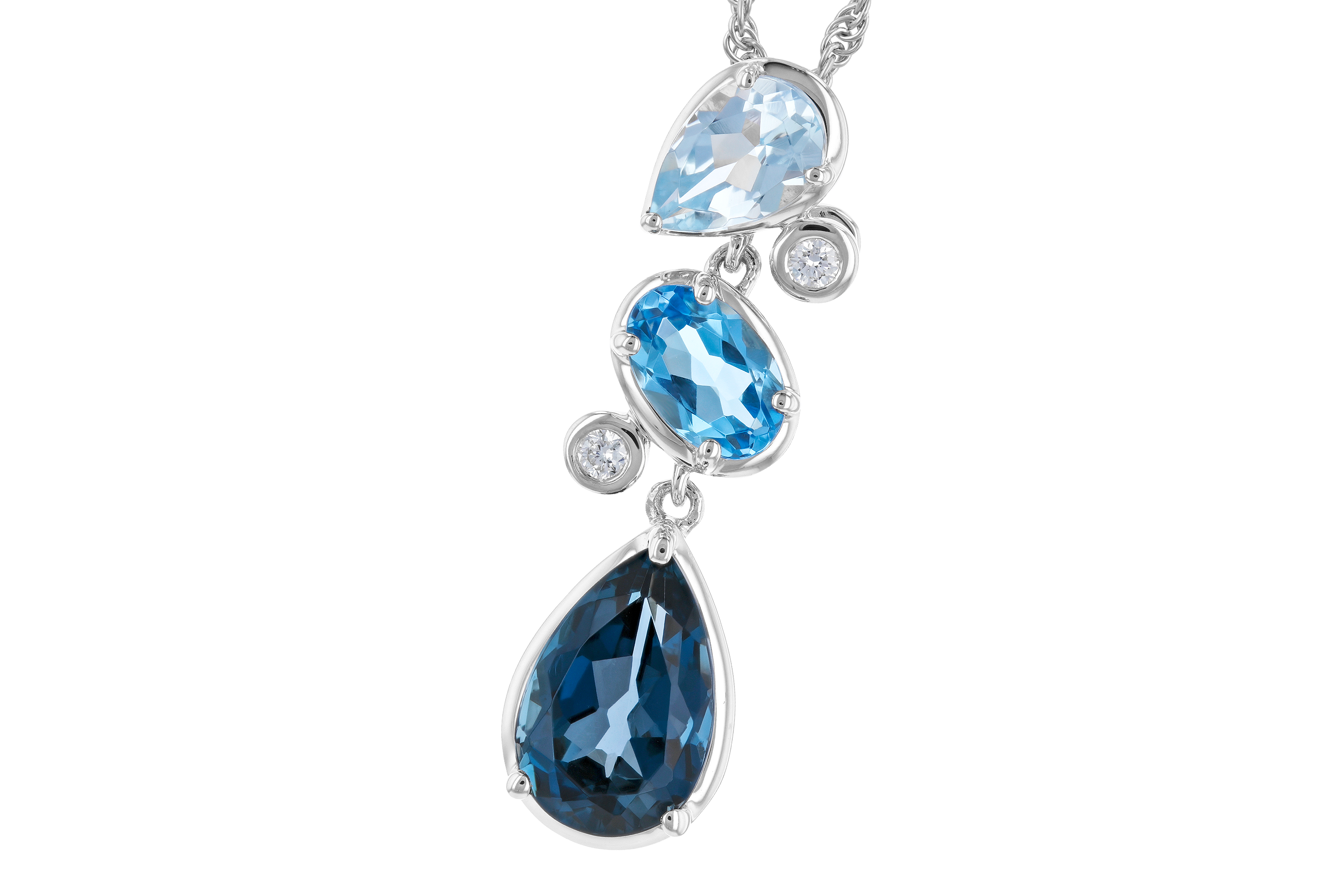 L273-75807: NECK 1.99 TW BLUE TOPAZ 2.02 TGW