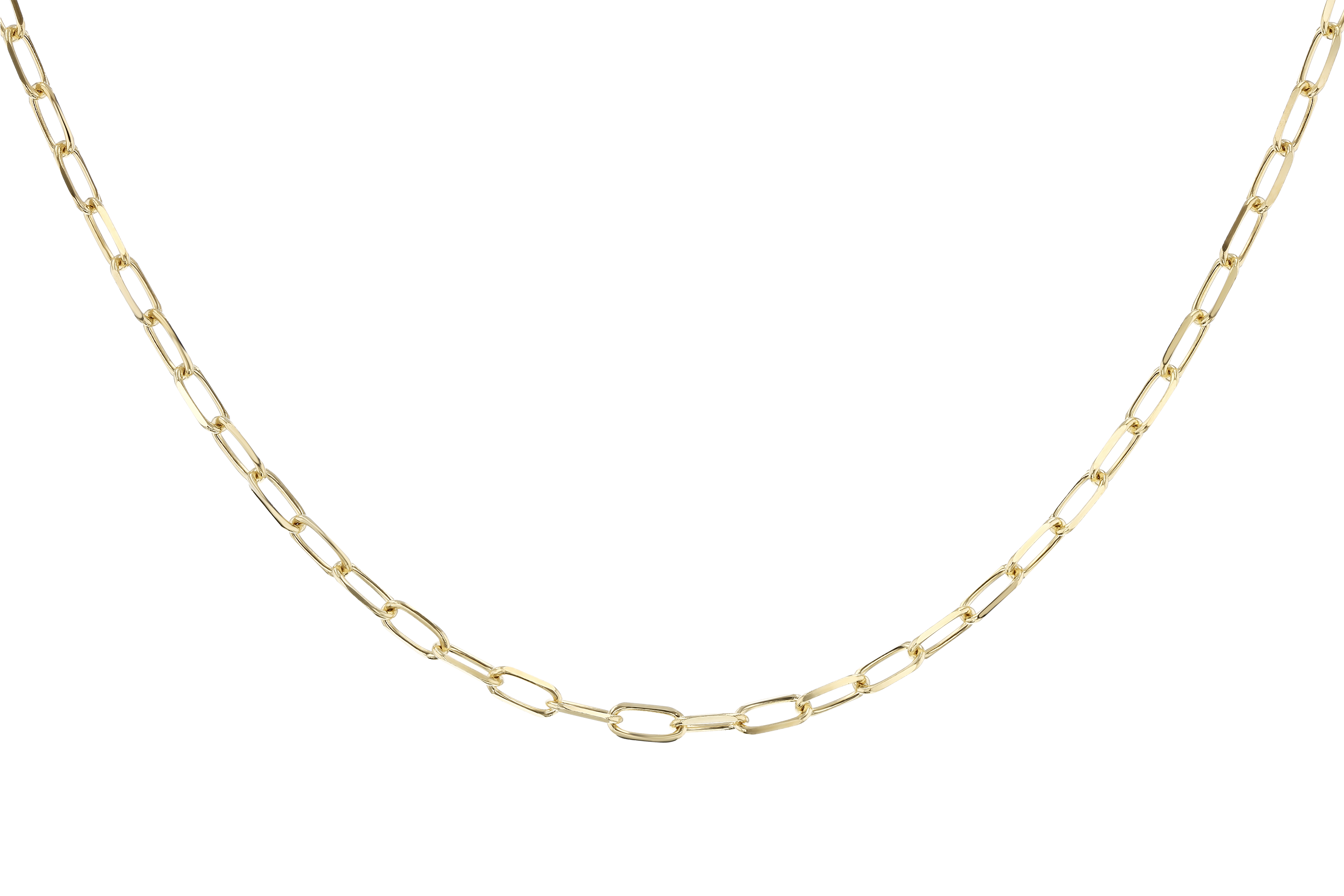 L273-78507: PAPERCLIP MD (8IN, 3.10MM, 14KT, LOBSTER CLASP)