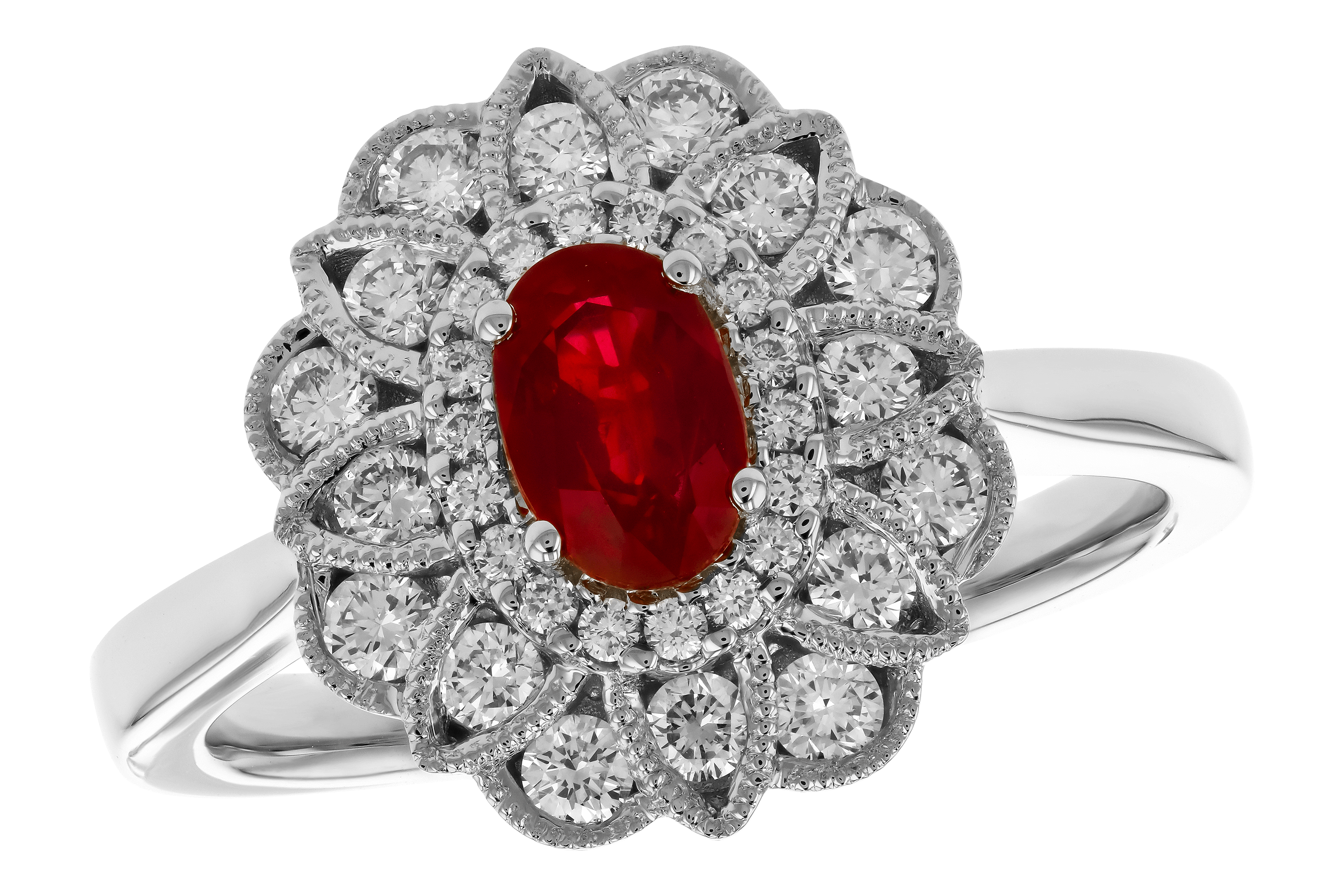 L273-80307: LDS RG .55 TW RUBY 1.07 TGW (6x4MM RUBY)