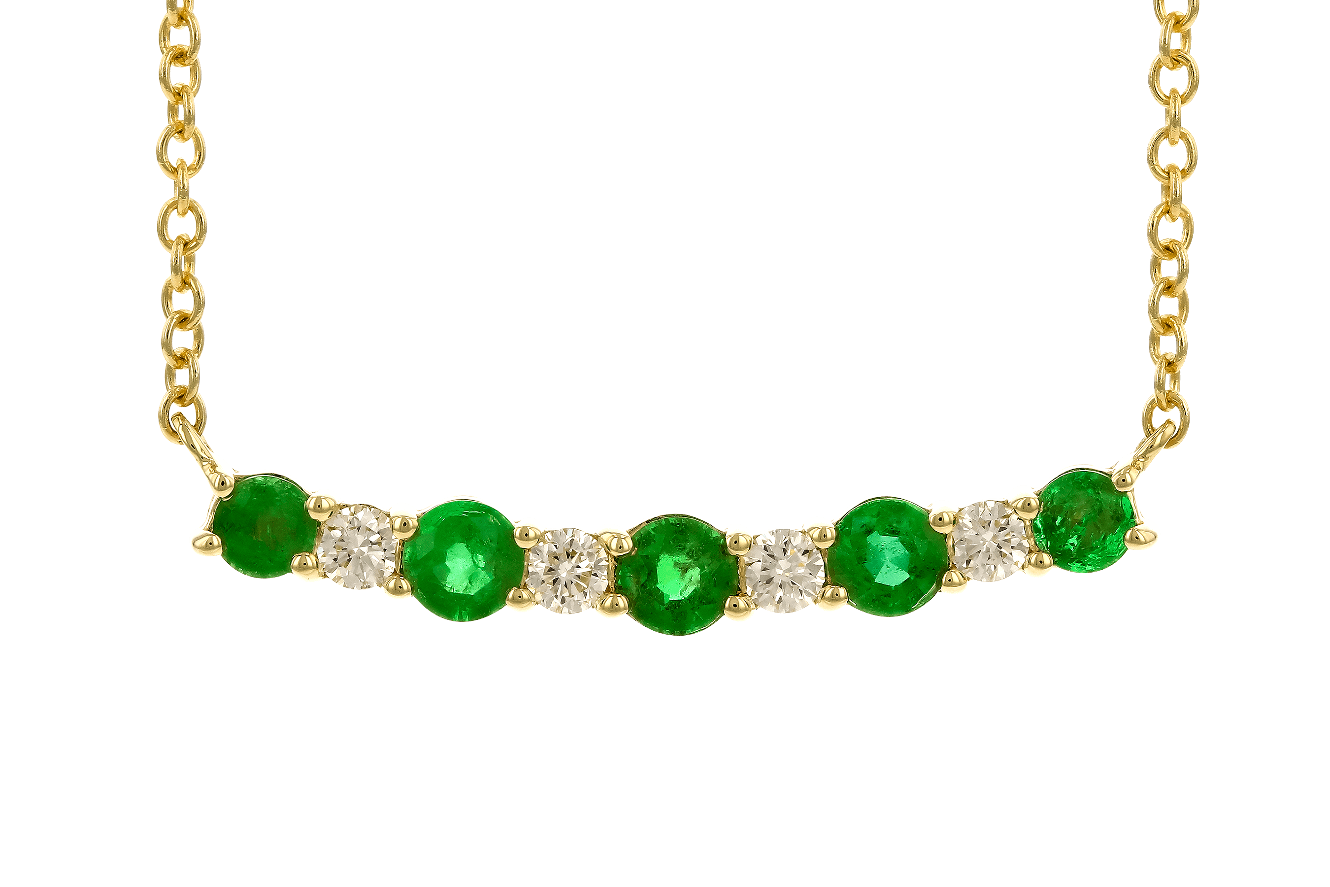 L273-80316: NECK .43 TW EMERALD .55 TGW