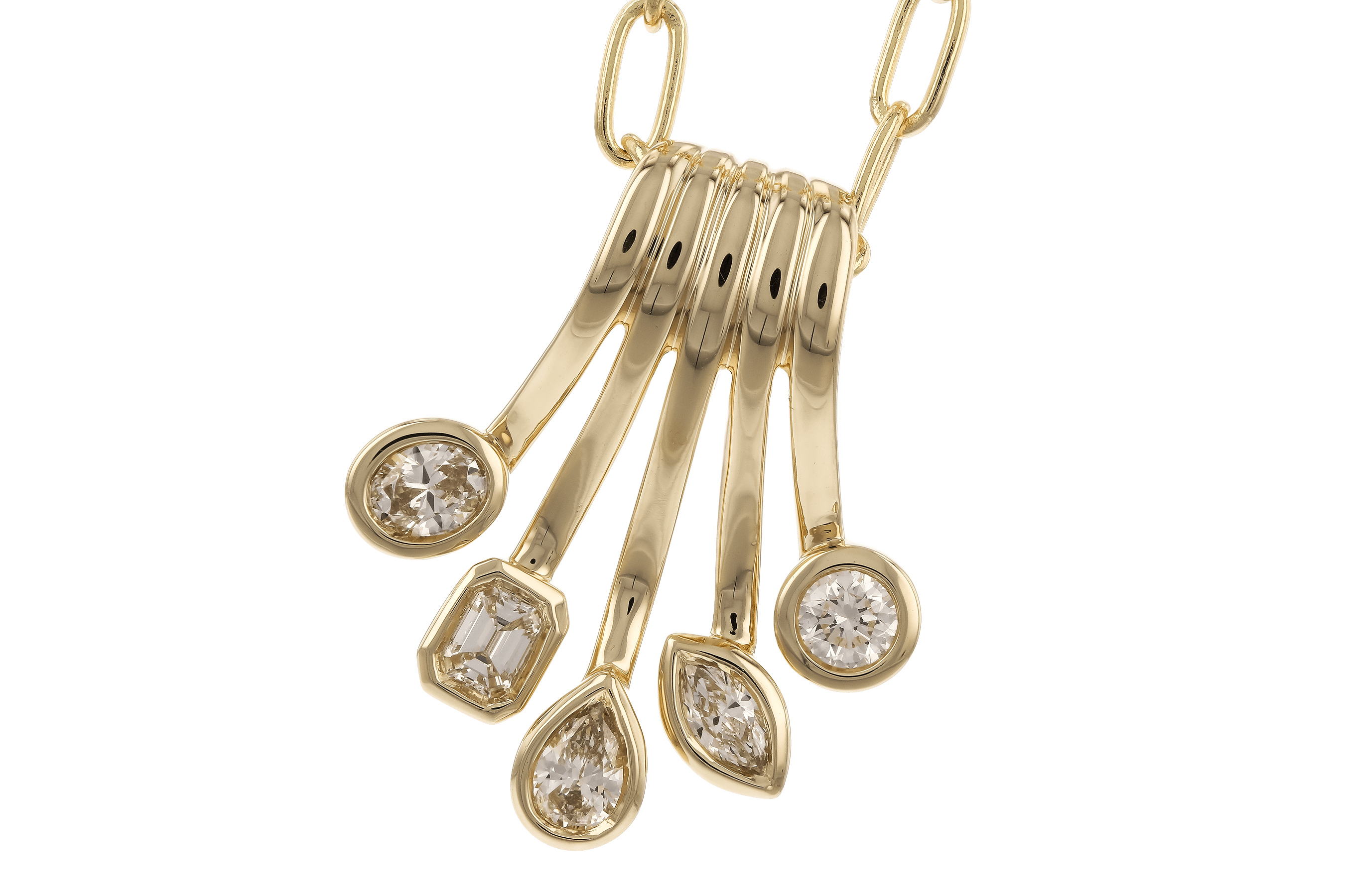 L273-80352: NECKLACE .42 TW FANCY CUT DIAMONDS (18")