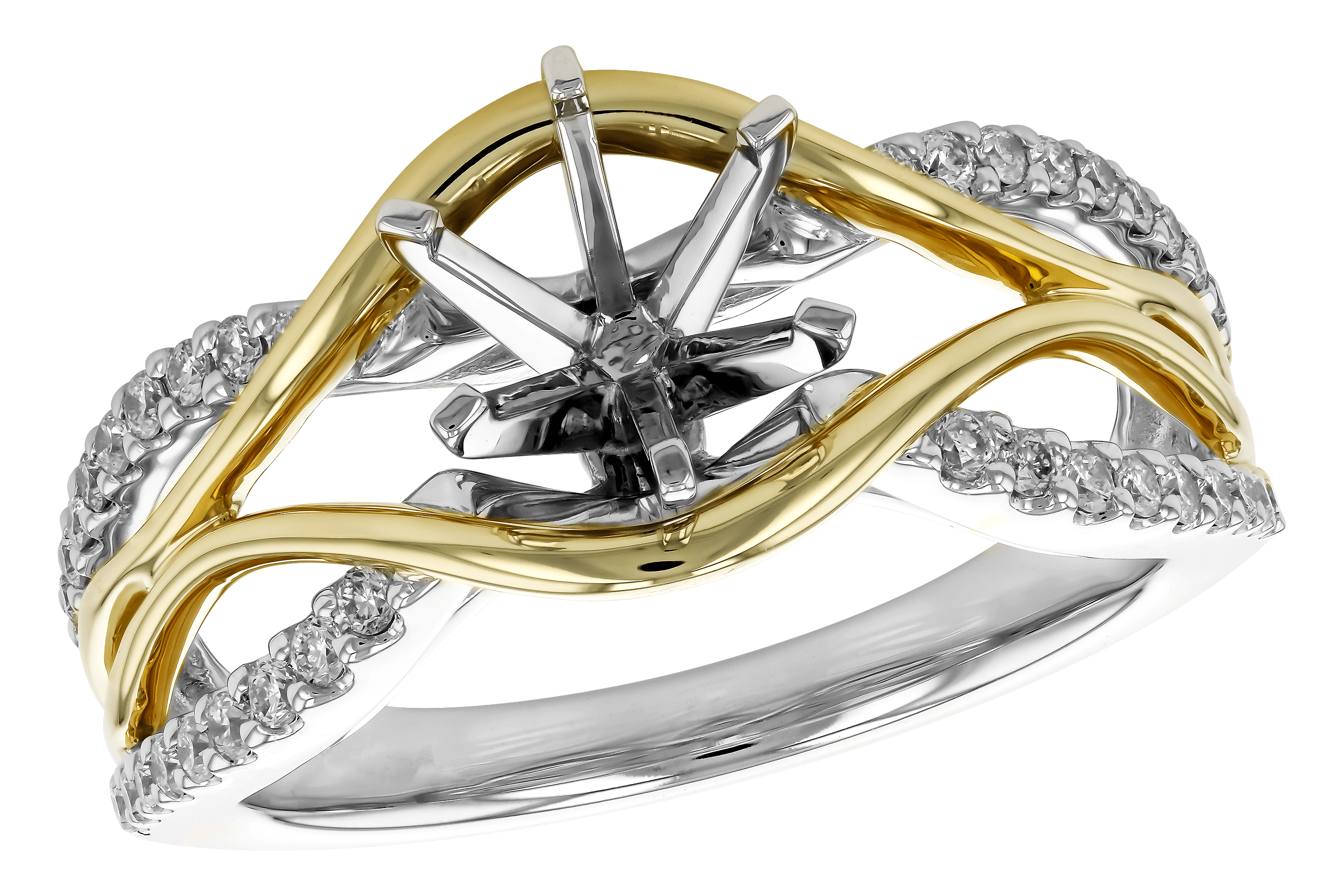 L273-81252: M188-30298 WITH WG RING / YG TRIM .25 TW