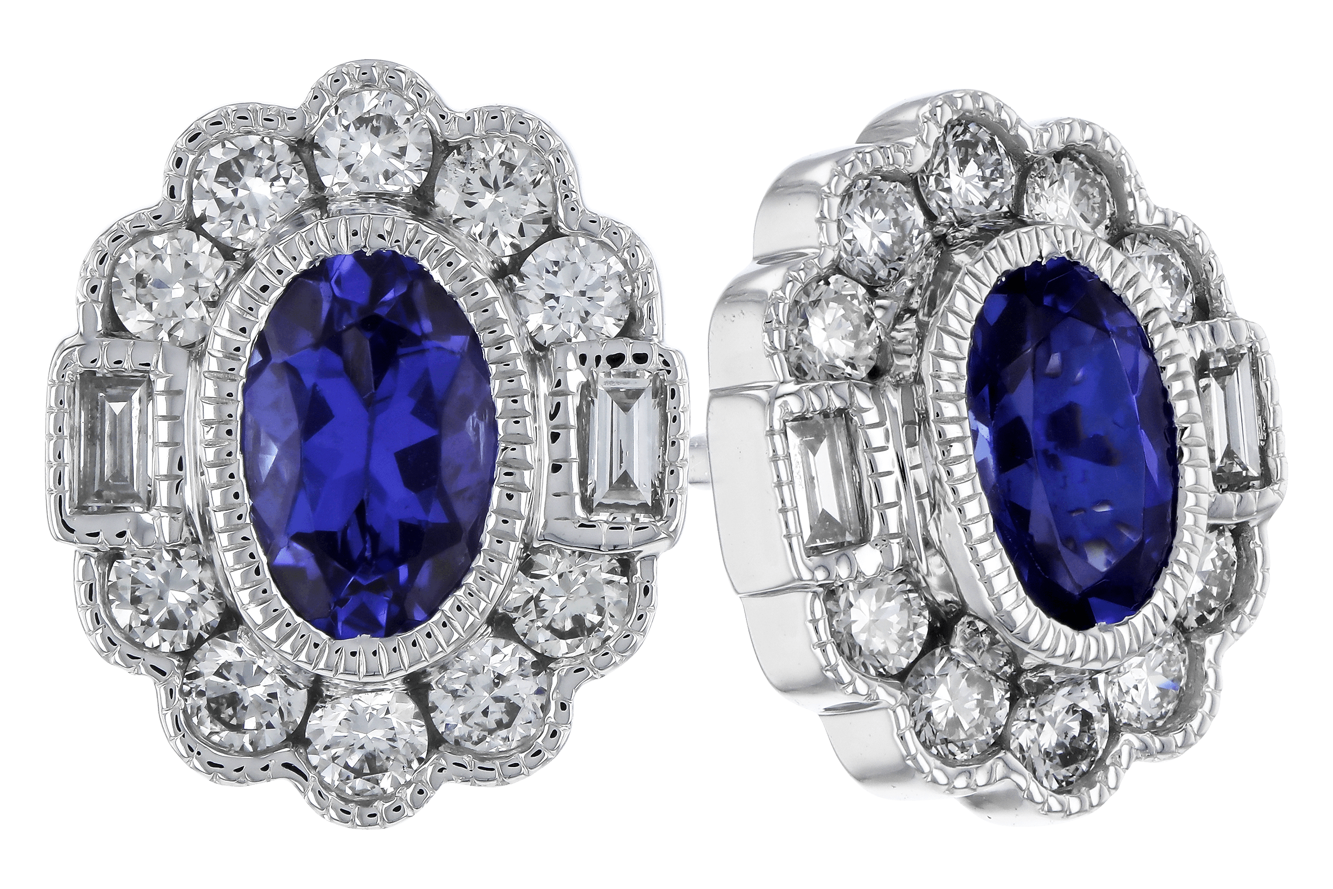 L274-64880: EARRINGS .93 TW TANZANITE 1.40 TGW