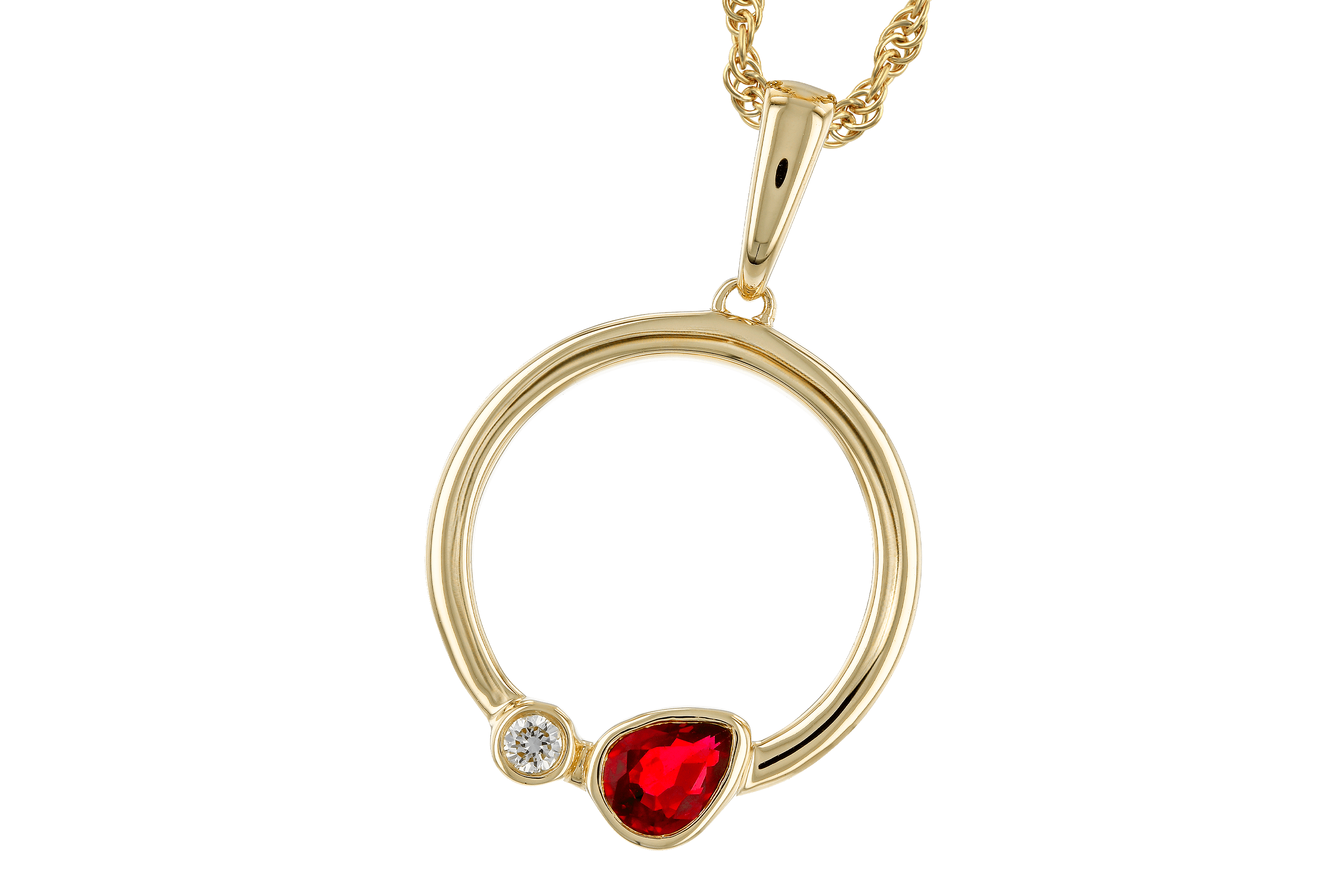 L274-65798: NECKLACE .24 RUBY .26 TGW