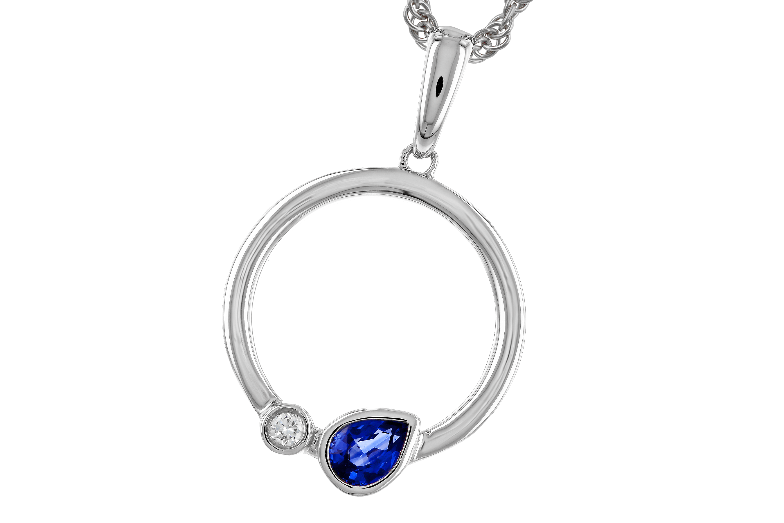 L274-65807: NECKLACE .26 SAPPHIRE .28 TGW