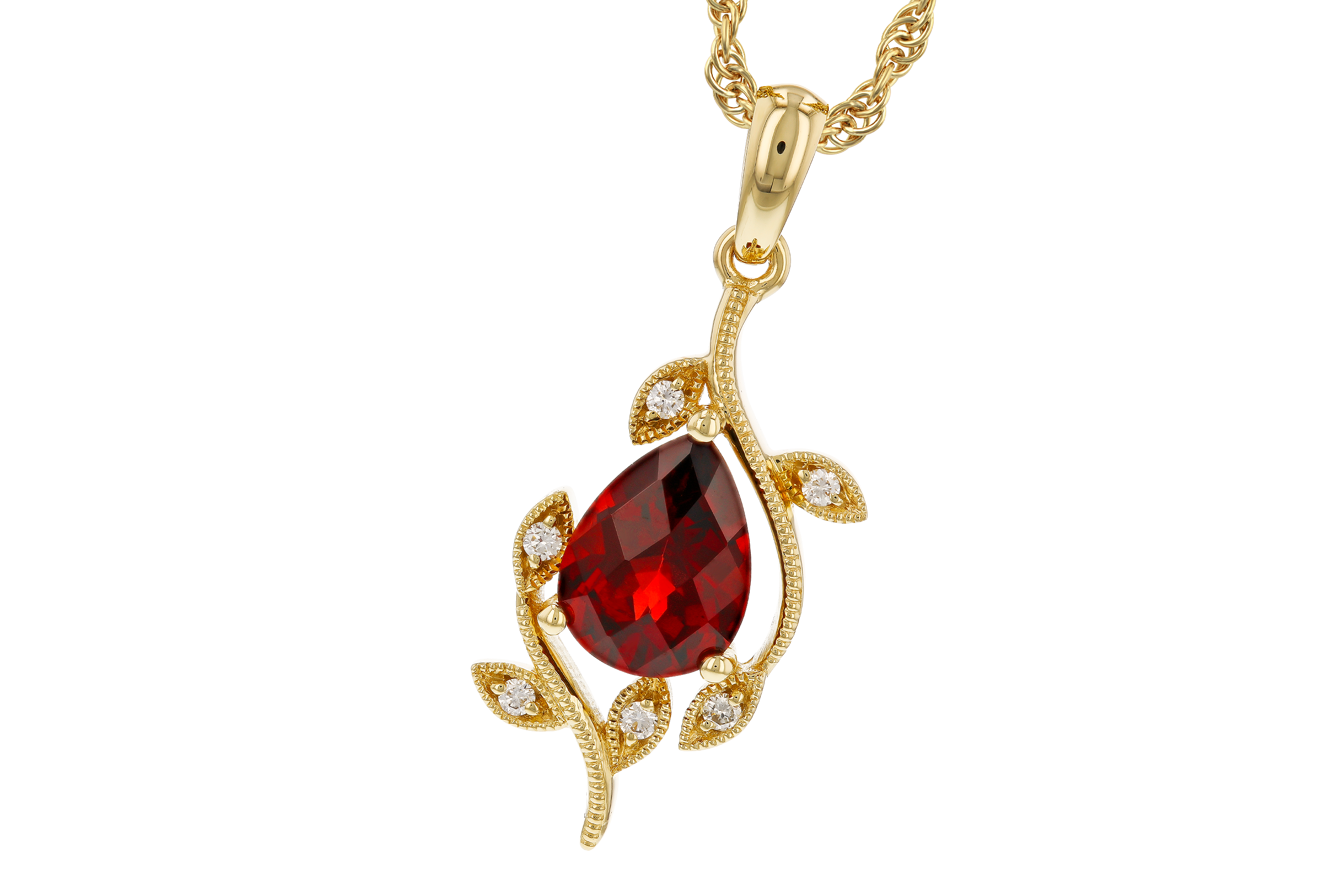 L274-70298: NECKLACE 1.34 GARNET 1.39 TGW (8X6MM GAR)