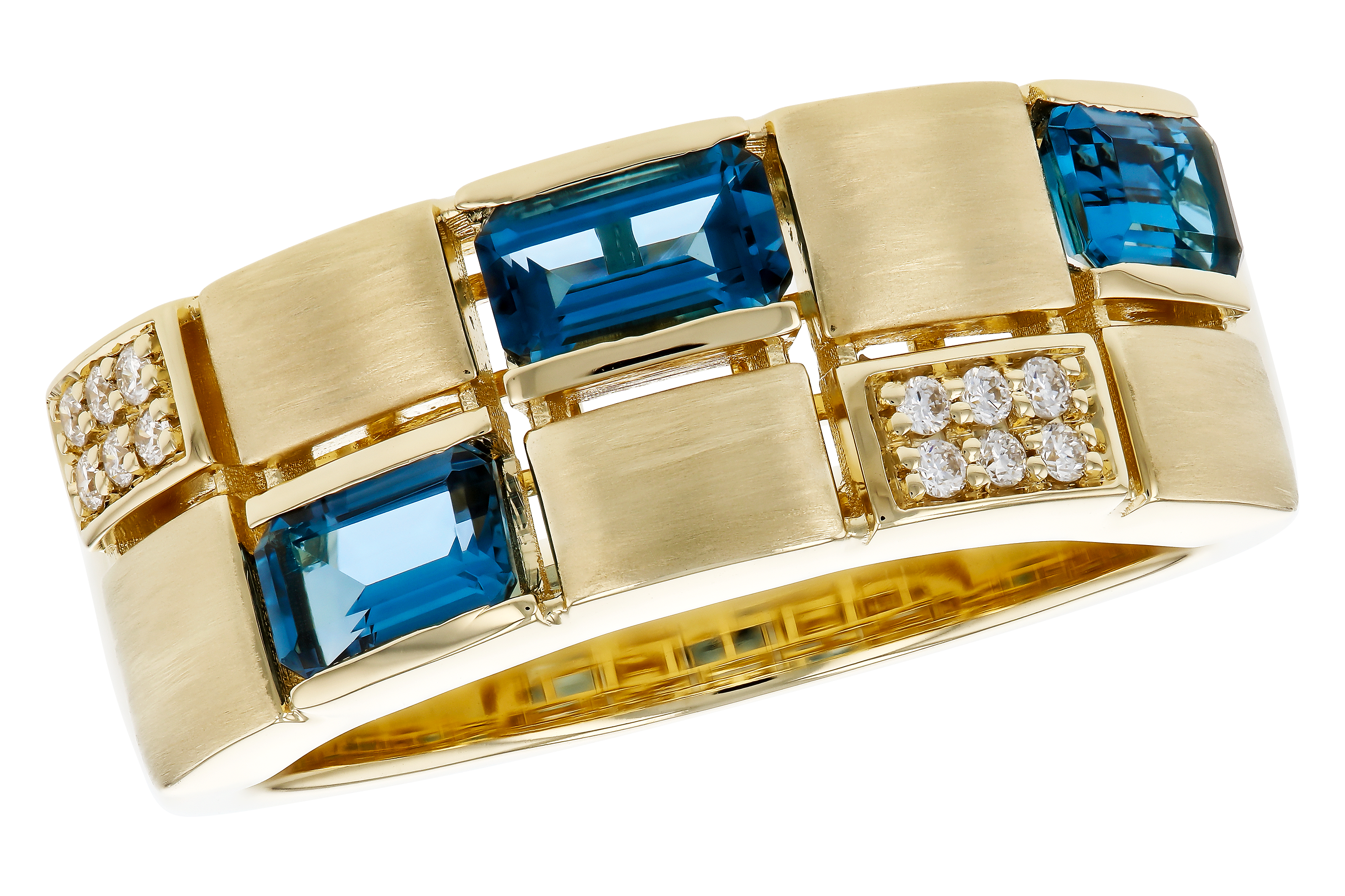 L274-70343: LDS RG .94 LONDON BLUE TOPAZ 1.00 TGW