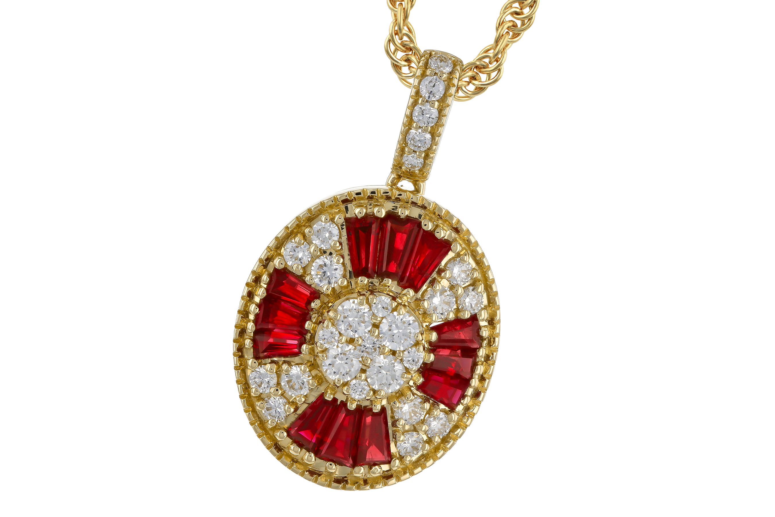L274-70361: NECKLACE .54 TW RUBY .78 TGW