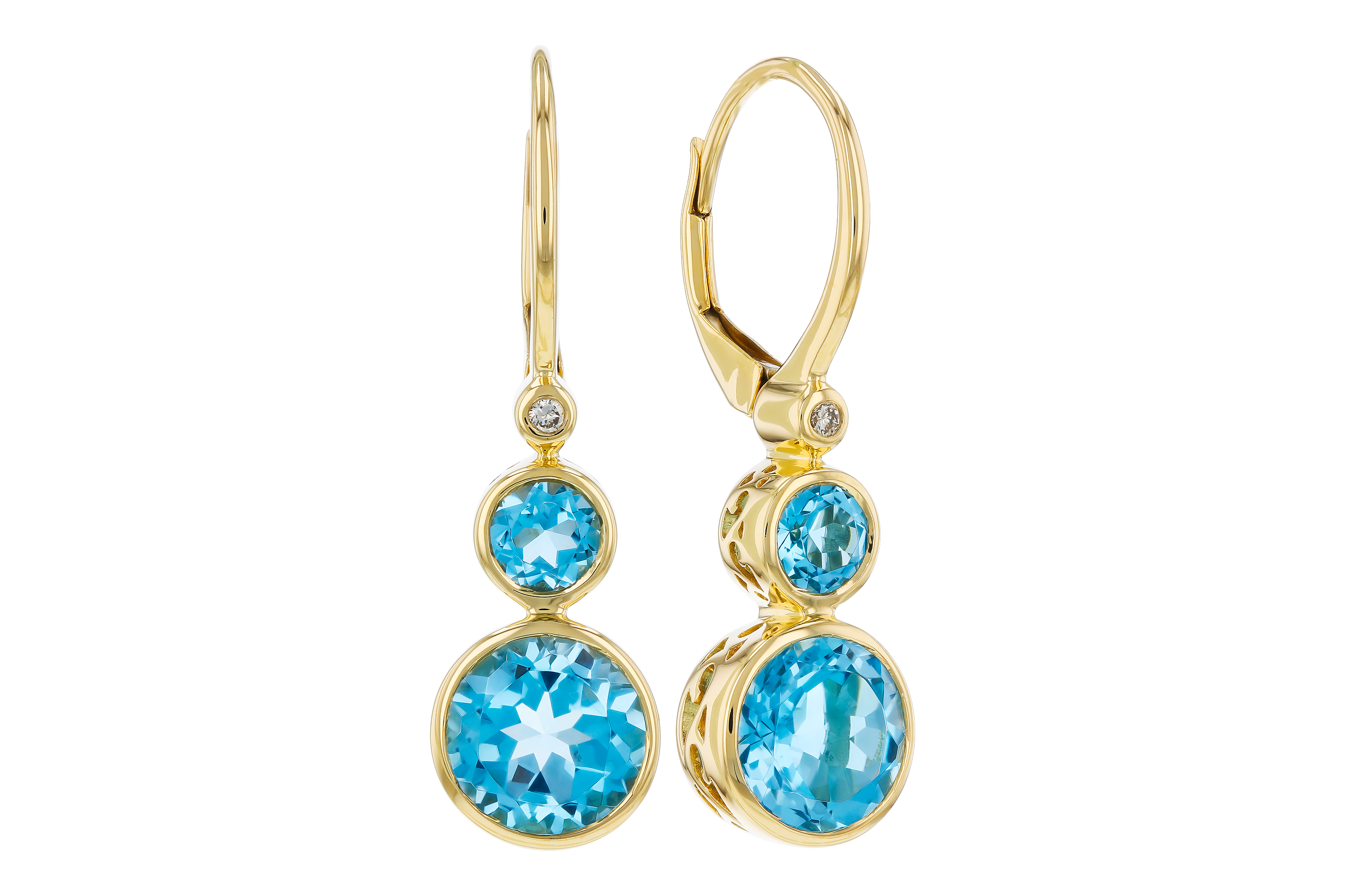 L275-54852: EARR 3.25 TW BLUE TOPAZ 3.27 TGW (4MM/7MM BT)