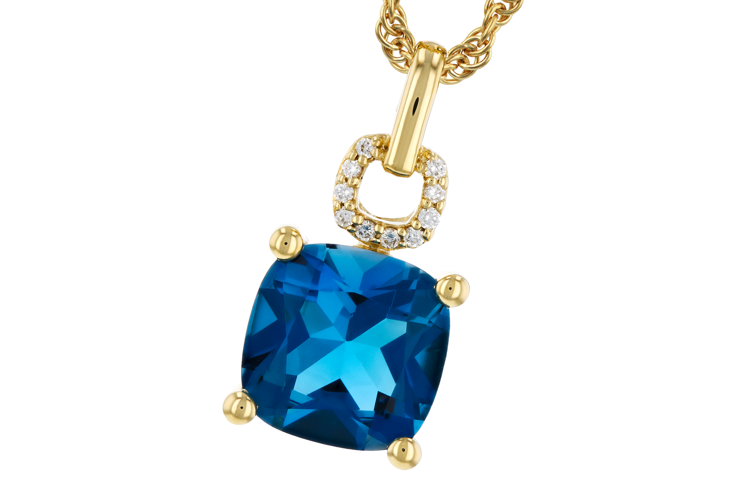 L275-56680: NECK 2.16 LONDON BLUE TOPAZ 2.18 TGW (8MM LBT)