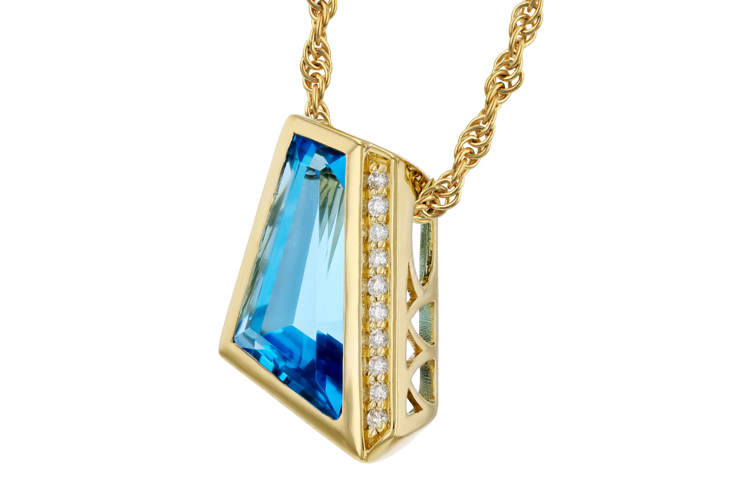 L275-56689: NECKLACE 2.42 SWISS BLUE TOPAZ 2.46 TGW