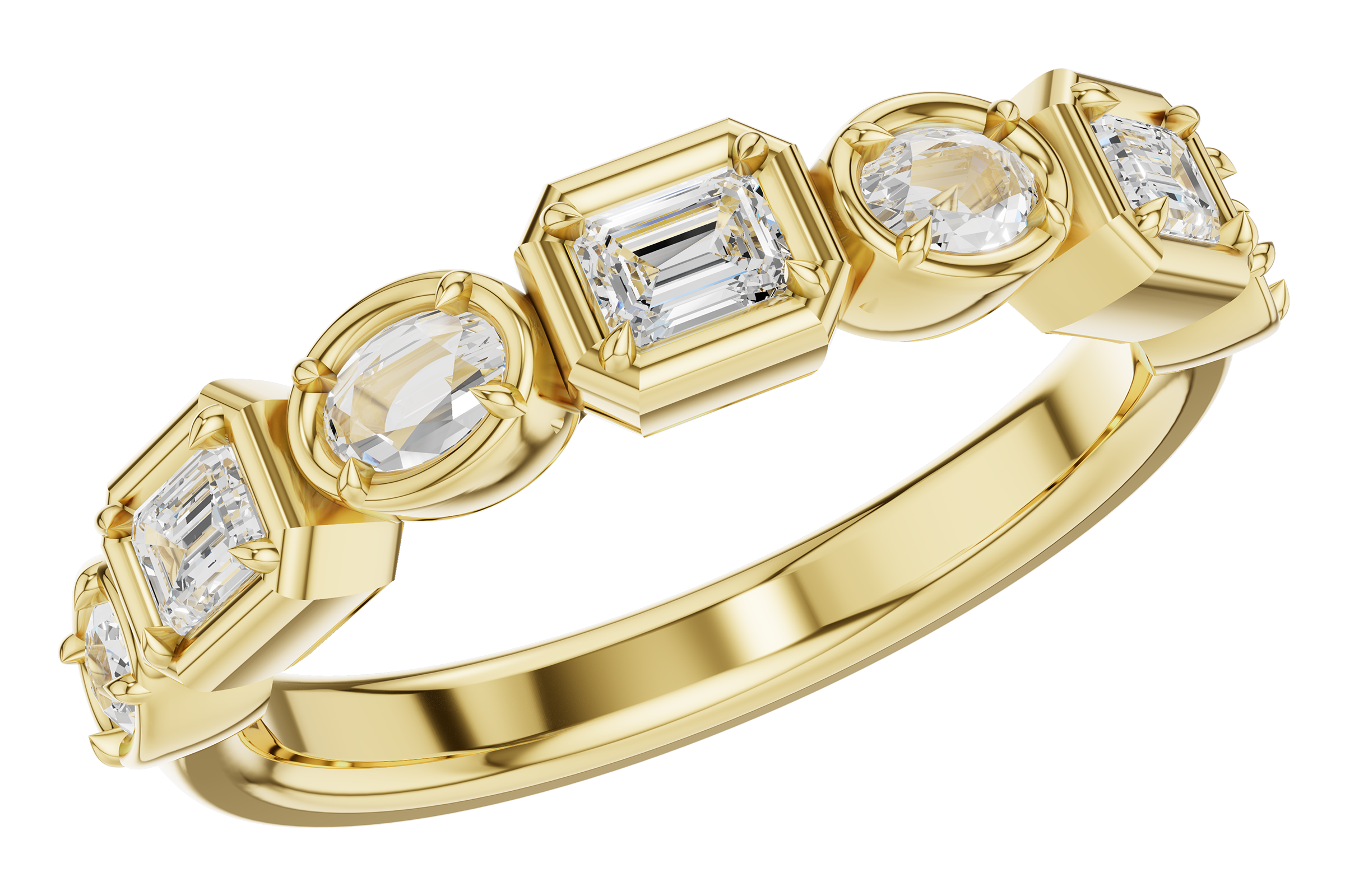 L275-56716: LDS DIA WED RG .55 TW FANCY CUT DIAS