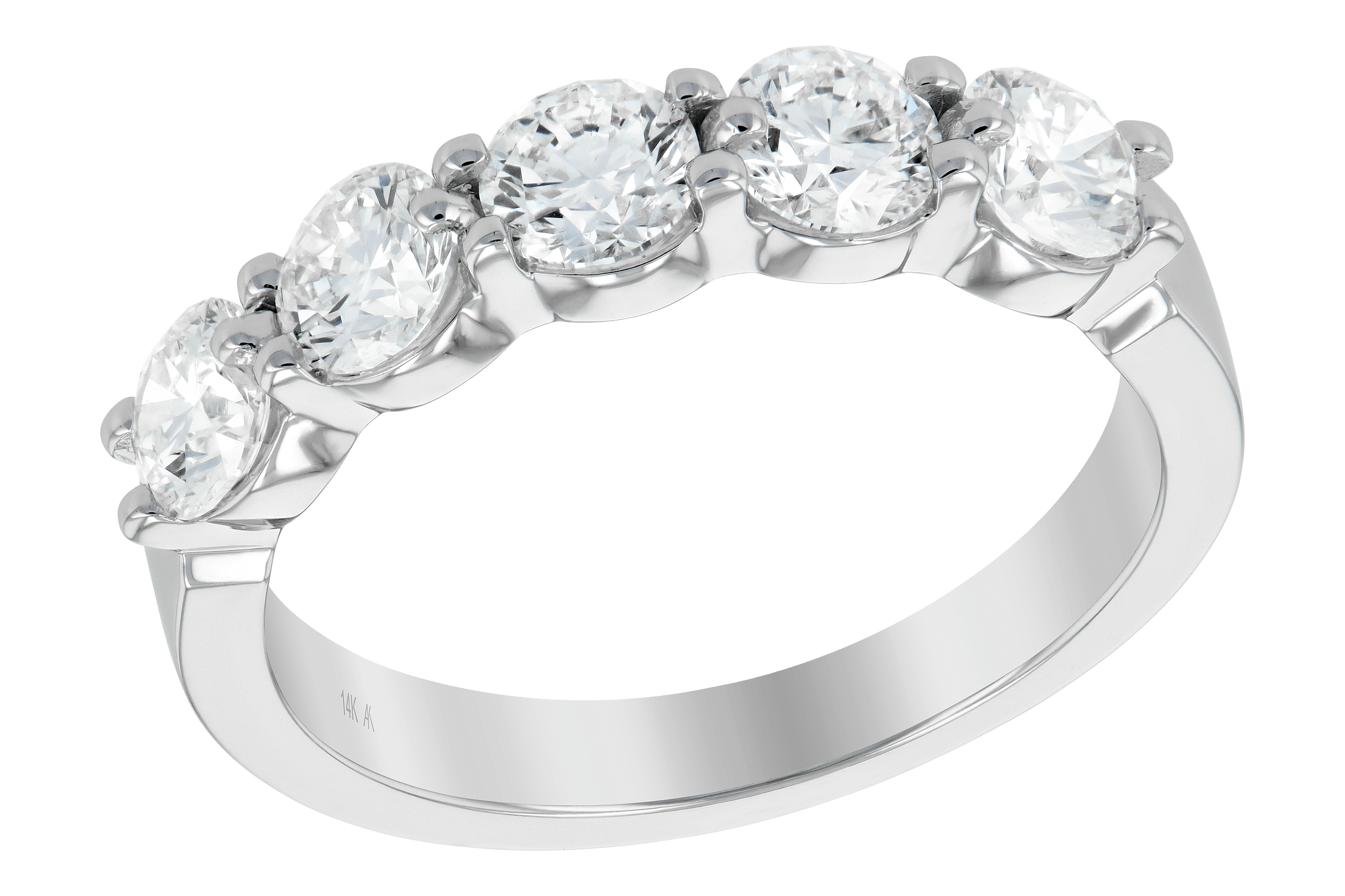 M185-61234: LDS DIA WED RG 1.50 TW (5 STONES)