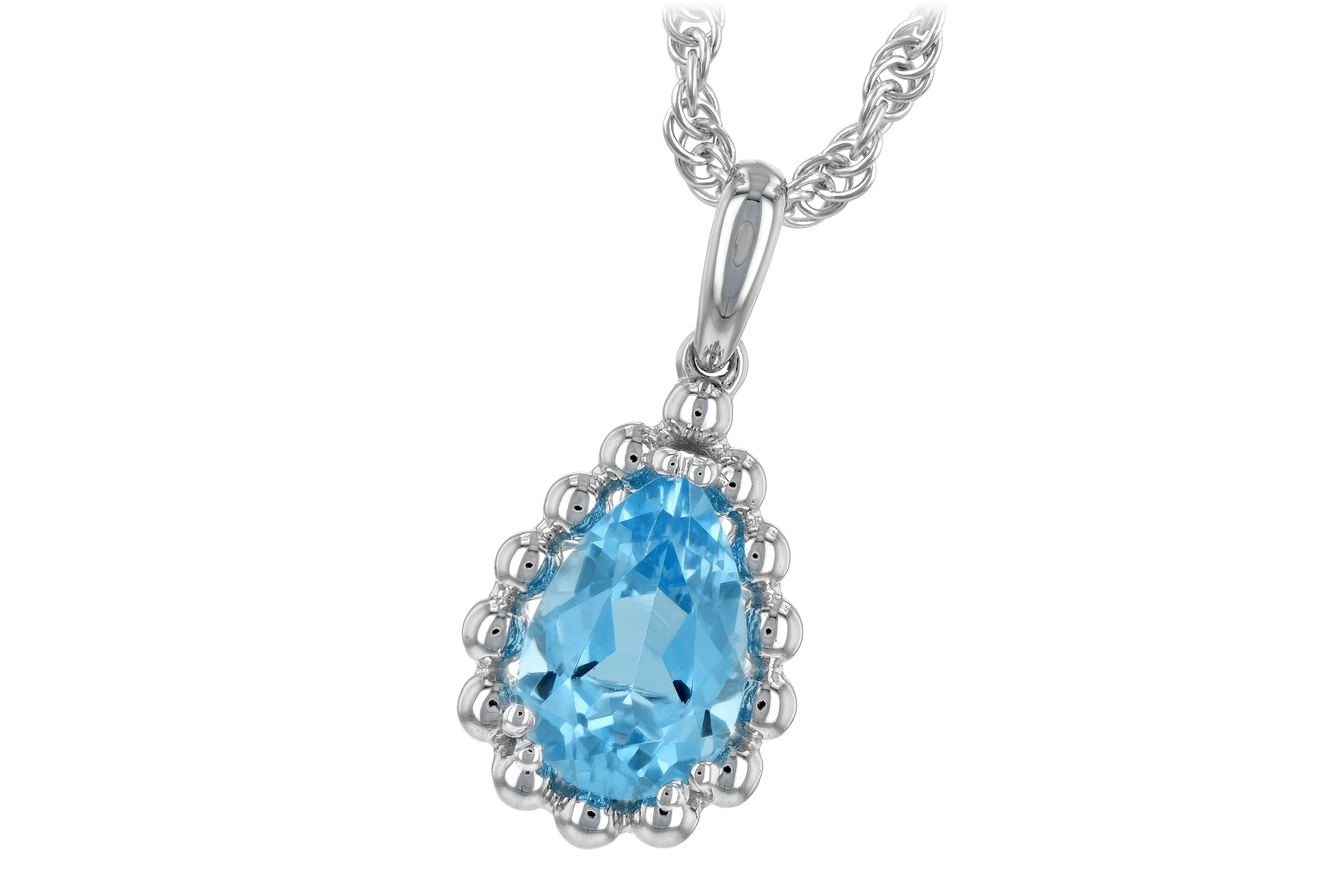 M189-22170: NECKLACE 1.55 CT BLUE TOPAZ