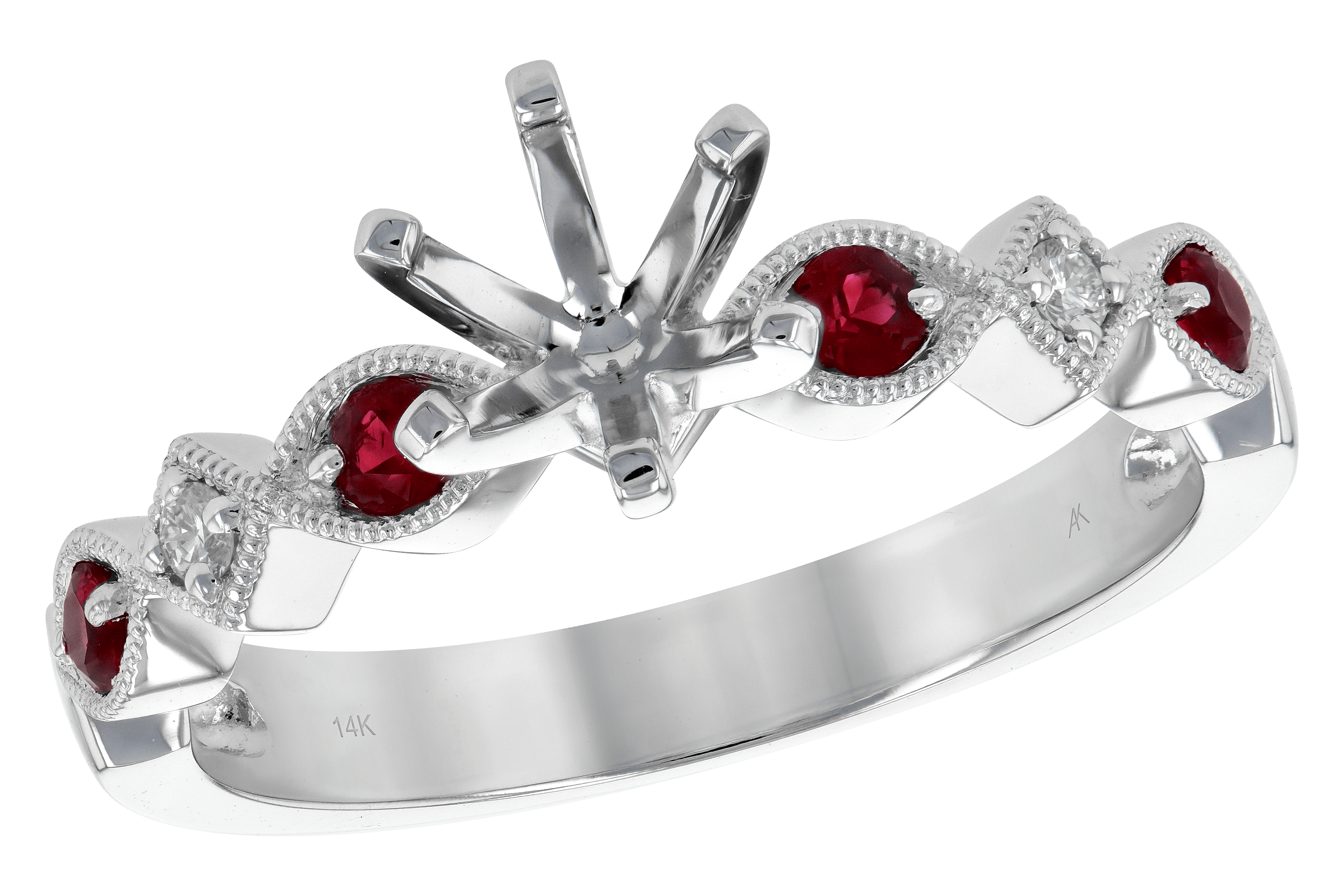 M190-09407: LDS SEMI DIA RG .20 RUBY .24 TGW