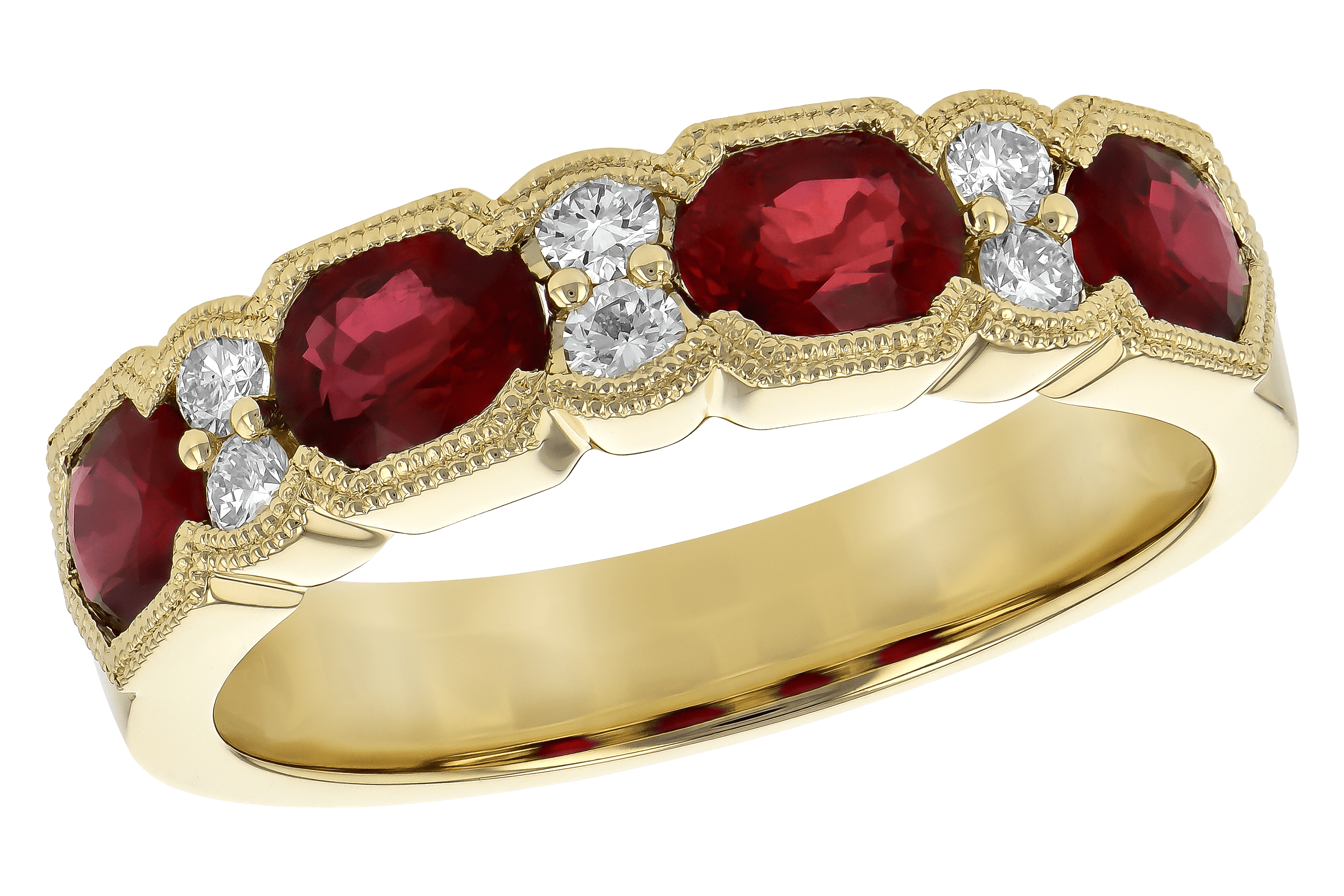 M190-11252: LDS WED RG 1.66 RUBY 1.84 TGW (5x4MM RUBY)