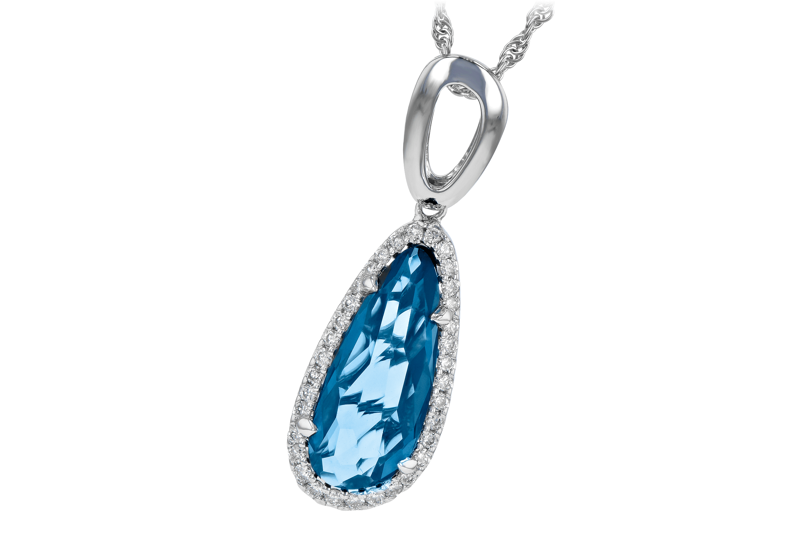 M190-16643: NECK 3.31 LONDON BLUE TOPAZ 3.50 TGW