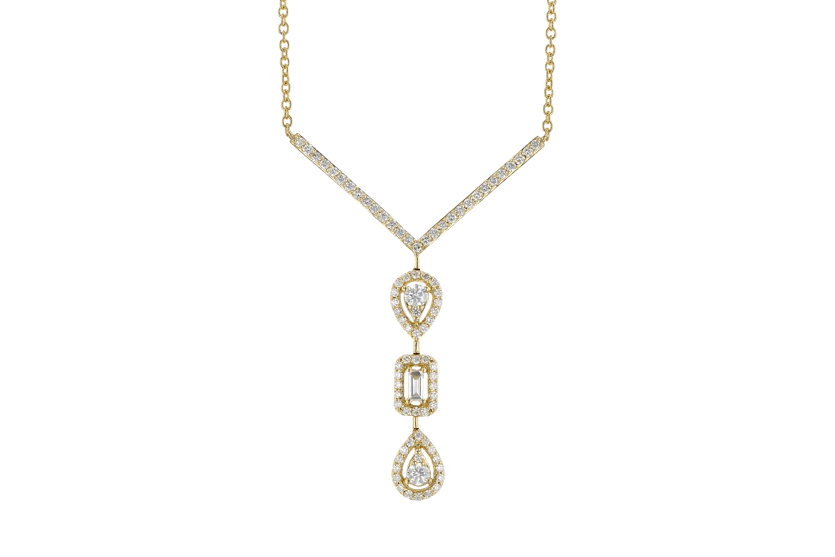 M272-85761: NECK .04 BAGUETTE .50 TW (18")