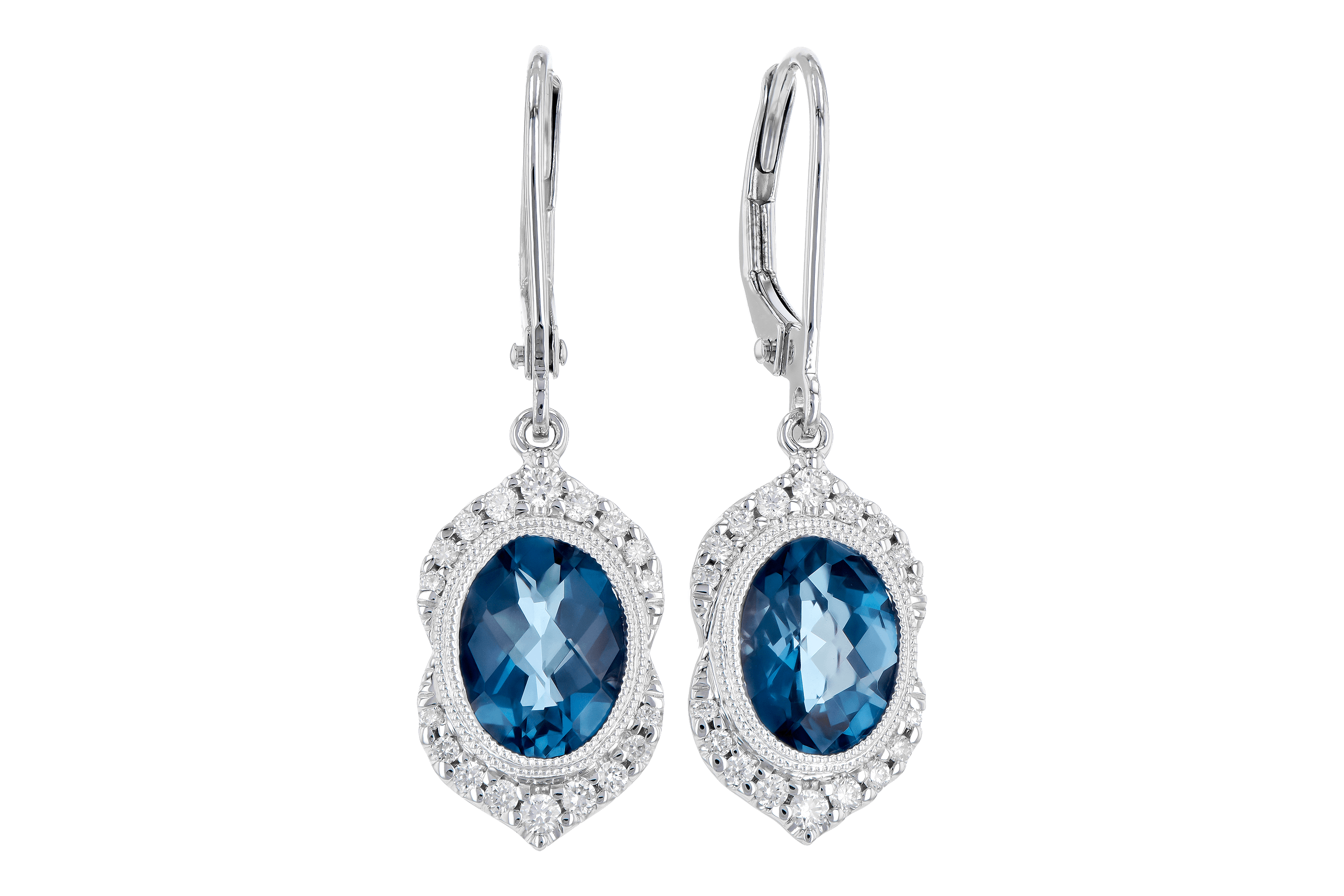 M272-90343: EARR 2.45 LONDON BLUE TOPAZ 2.64 TGW