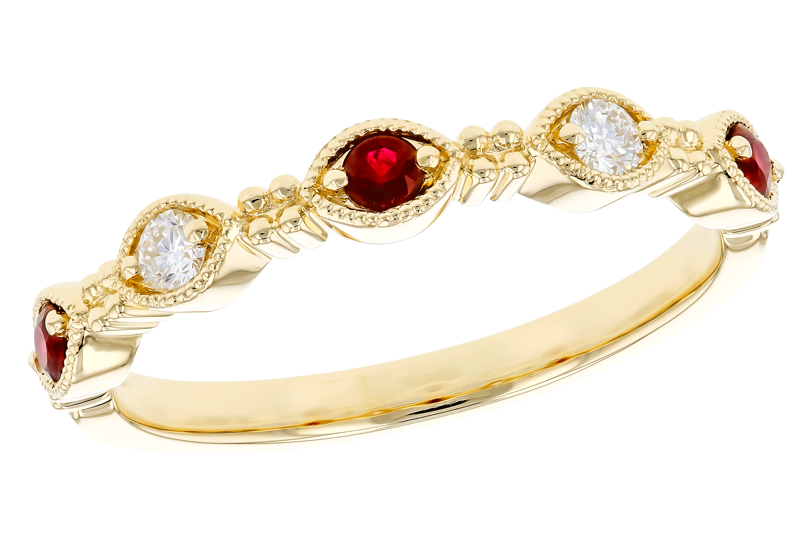 M273-74907: LDS WED RG .14 TW RUBY .23 TGW