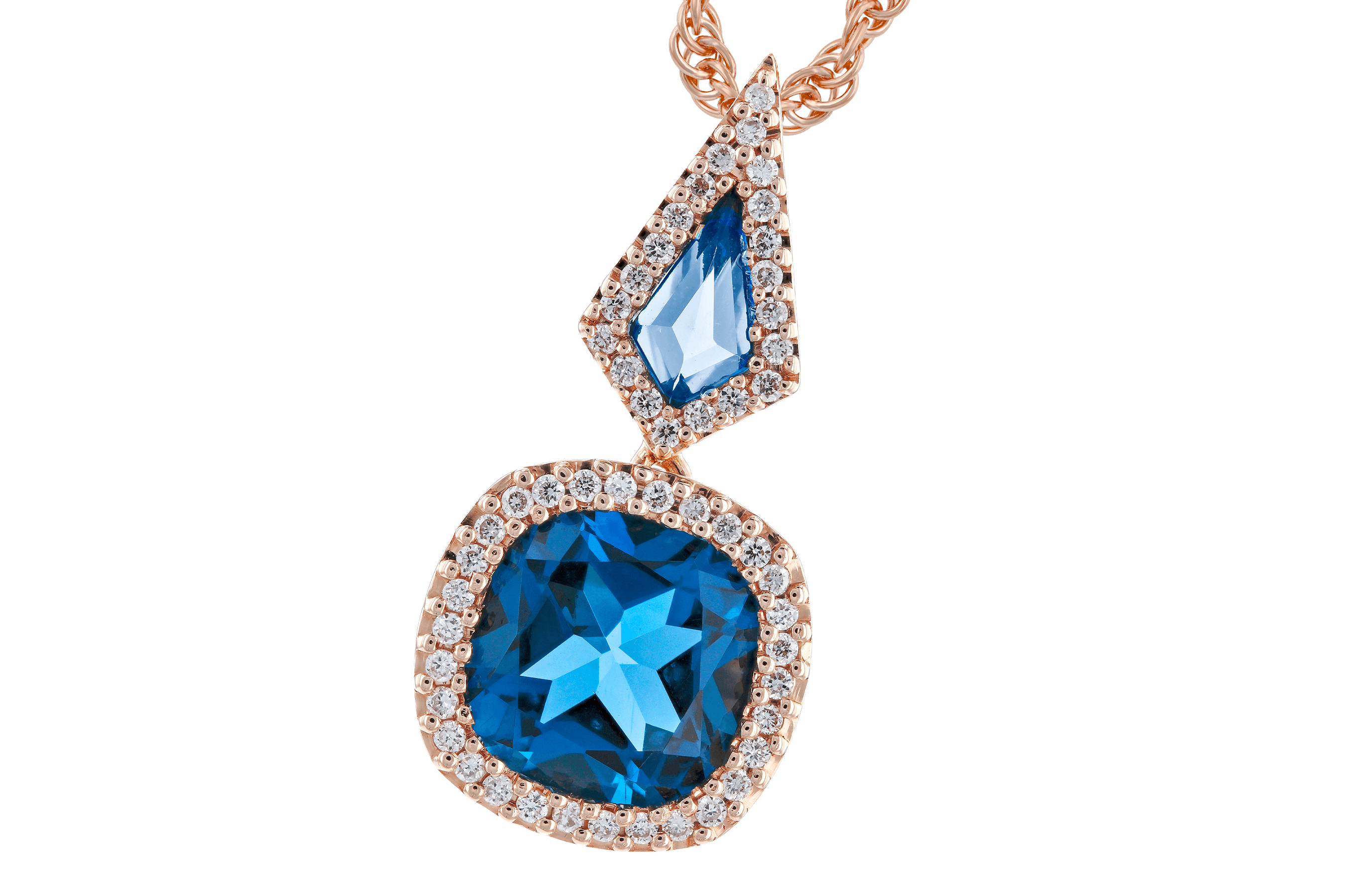 M273-76652: NECK 2.24 TW LONDON BLUE TOPAZ 2.40 TGW