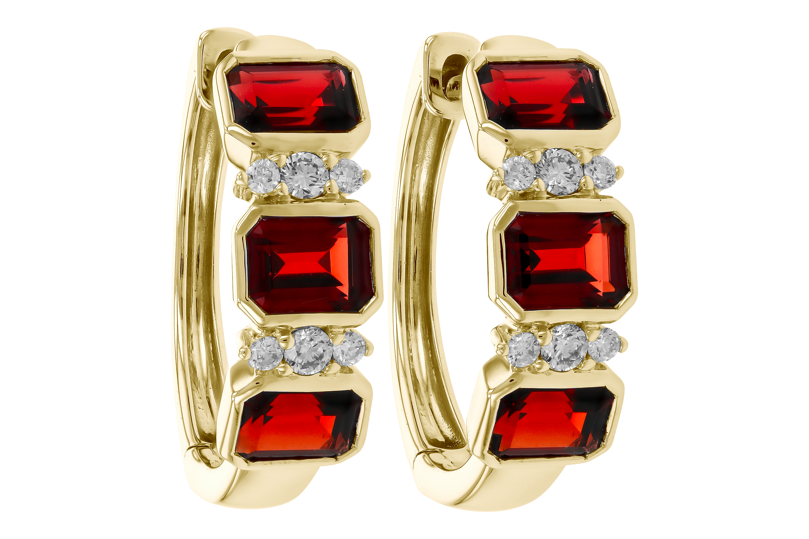 M274-65789: EARRING 1.50 TW GARNET 1.61 TGW