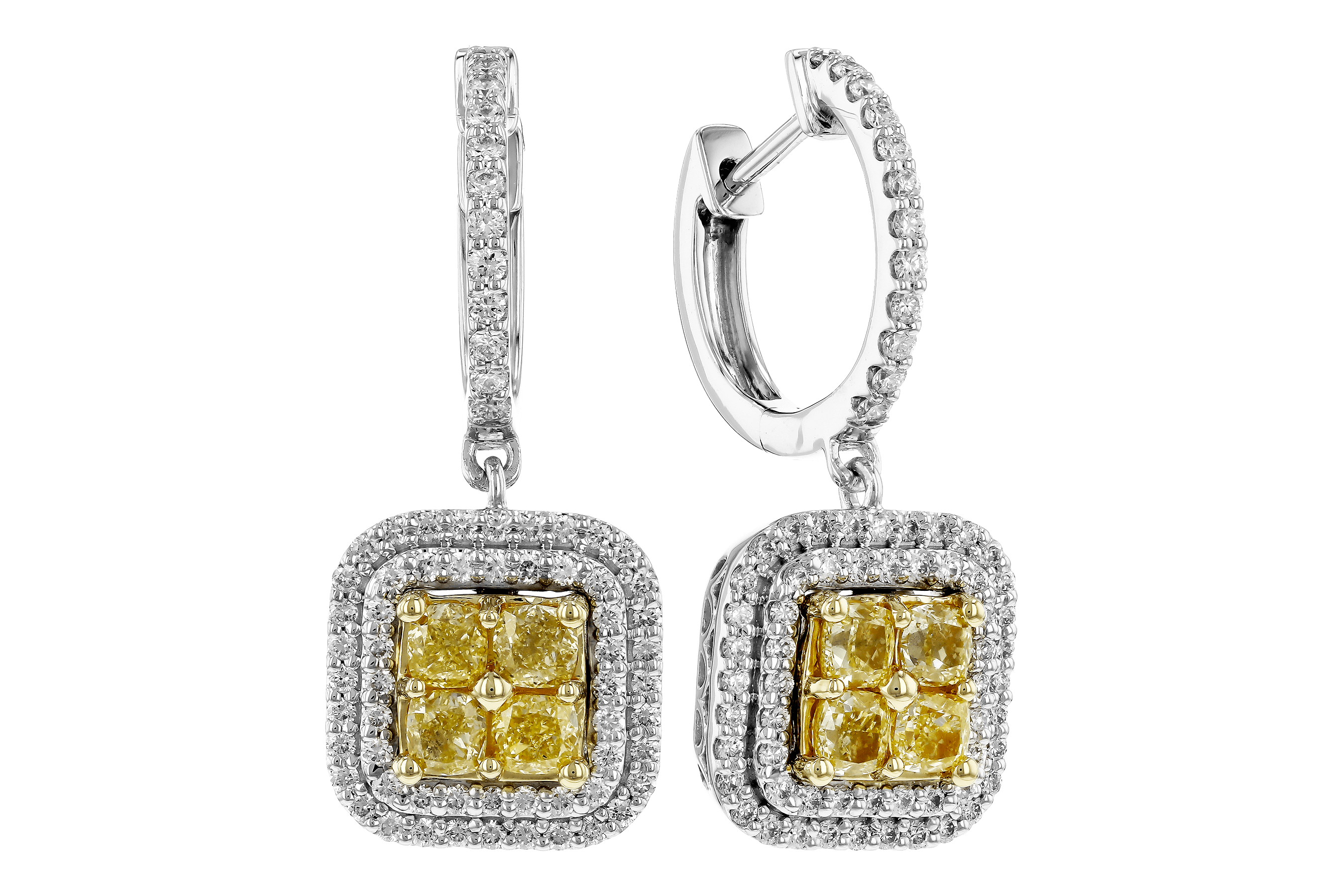 M274-66689: EARR 1.04 FANCY YELLOW DIAMONDS 1.62 TW
