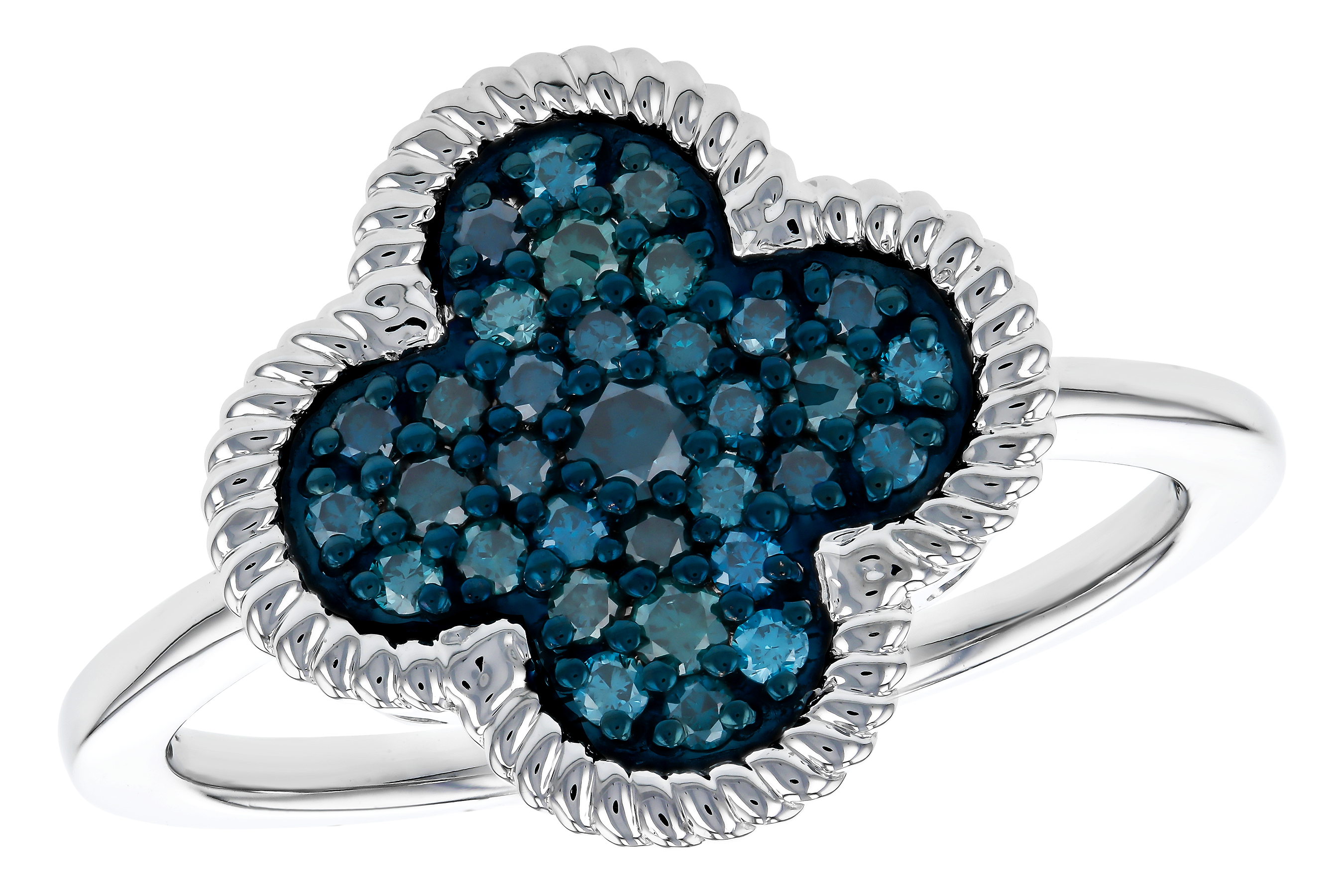 M274-68534: LDS DIA RG .33 TW BLUE DIAMONDS