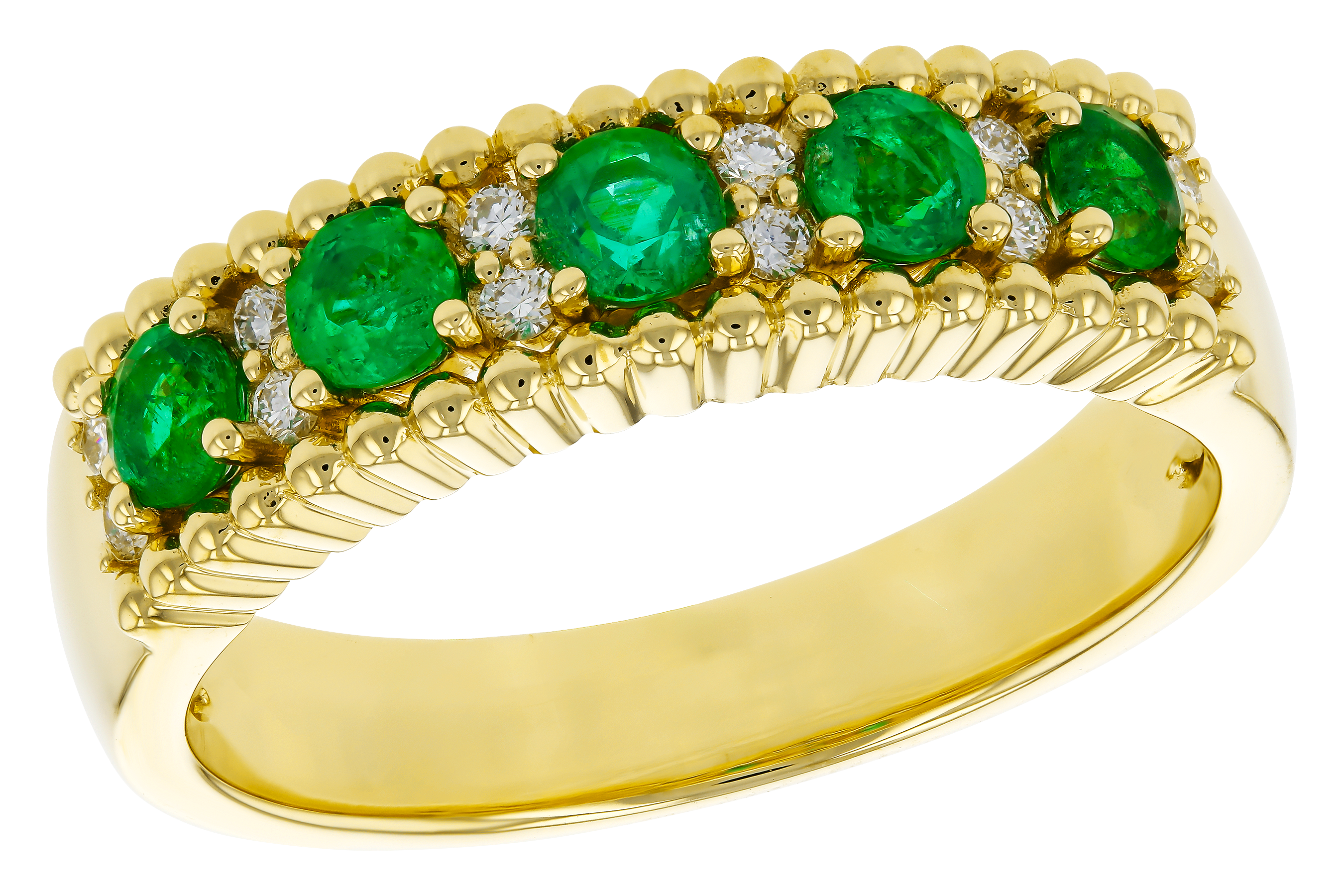 M274-72170: LDS WED RG .48 TW EMERALD .60 TGW