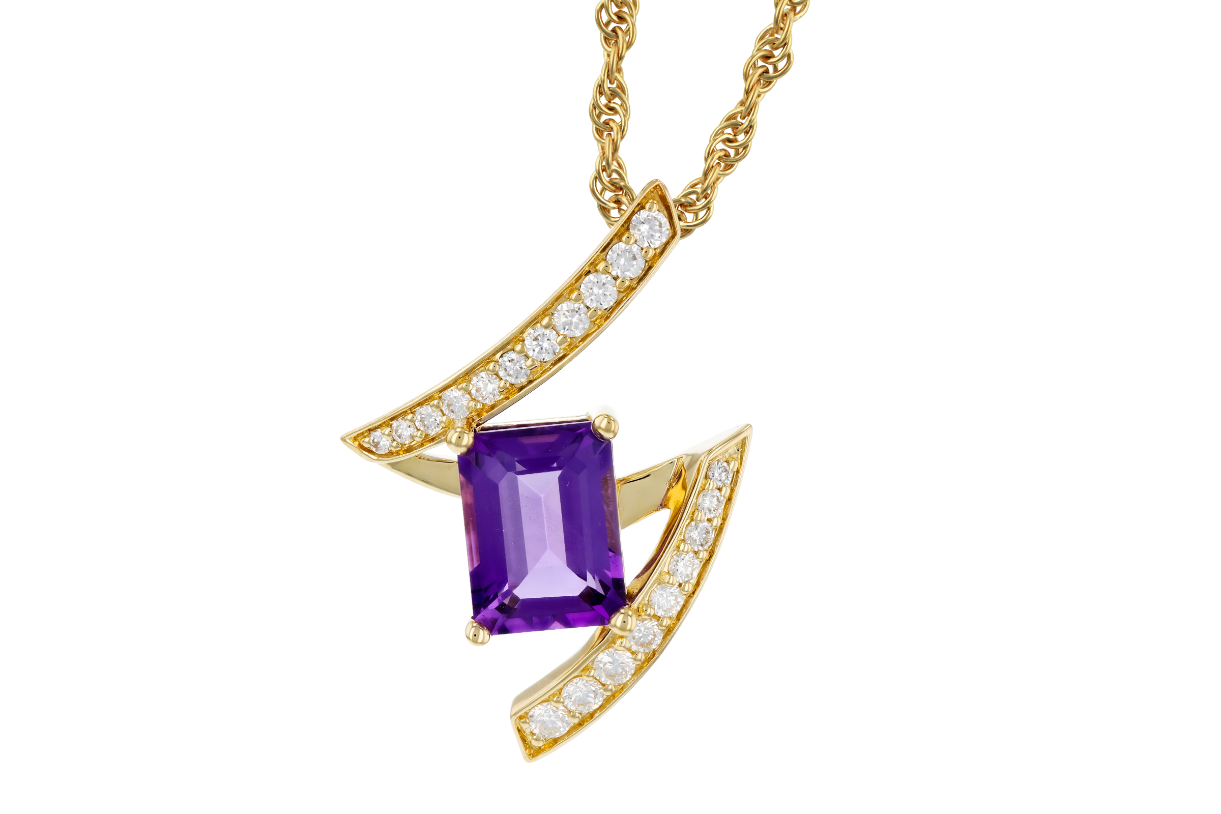 M275-57607: NECKLACE 1.36 AMETHYST 1.56 TGW (8x6MM AMY)